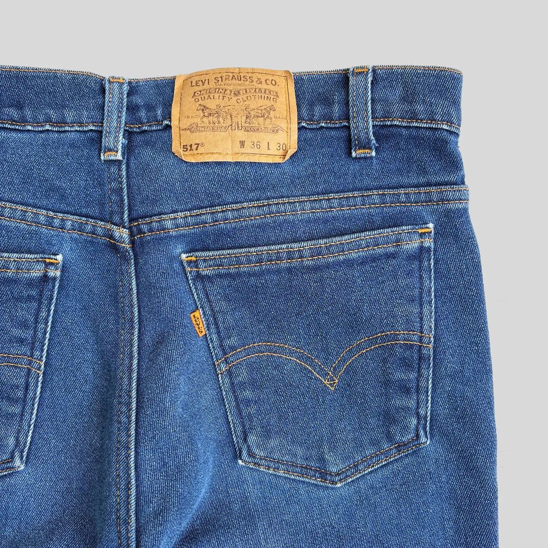 Levi's Levi’s 517 1970 70s Vintage W34 L27 USA Made Blue Jeans Size US 34 / EU 50 - 4 Thumbnail