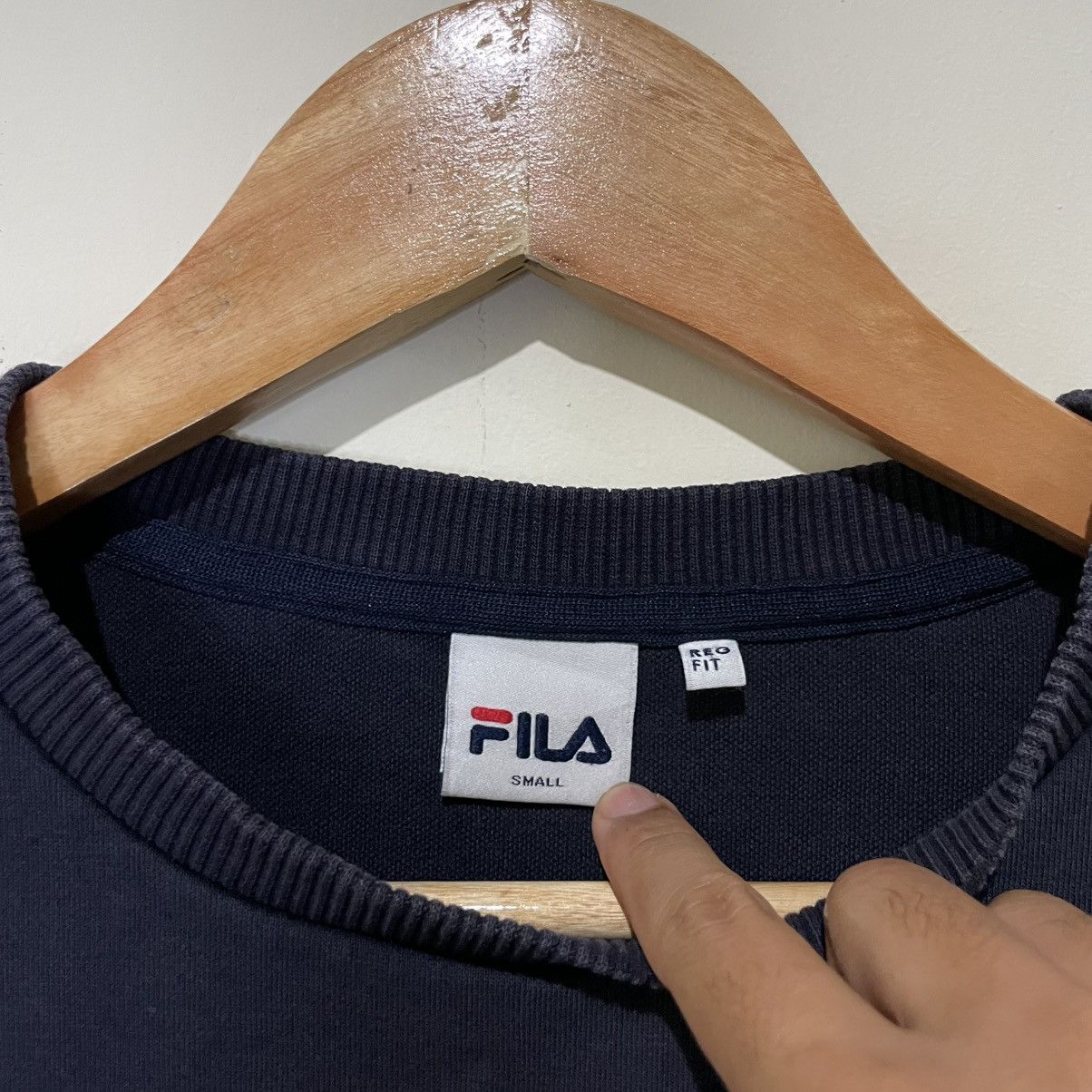 Fila Fila Navy Blue crewneck sweatshirt with the classic logo Size US S / EU 44-46 / 1 - 3 Thumbnail