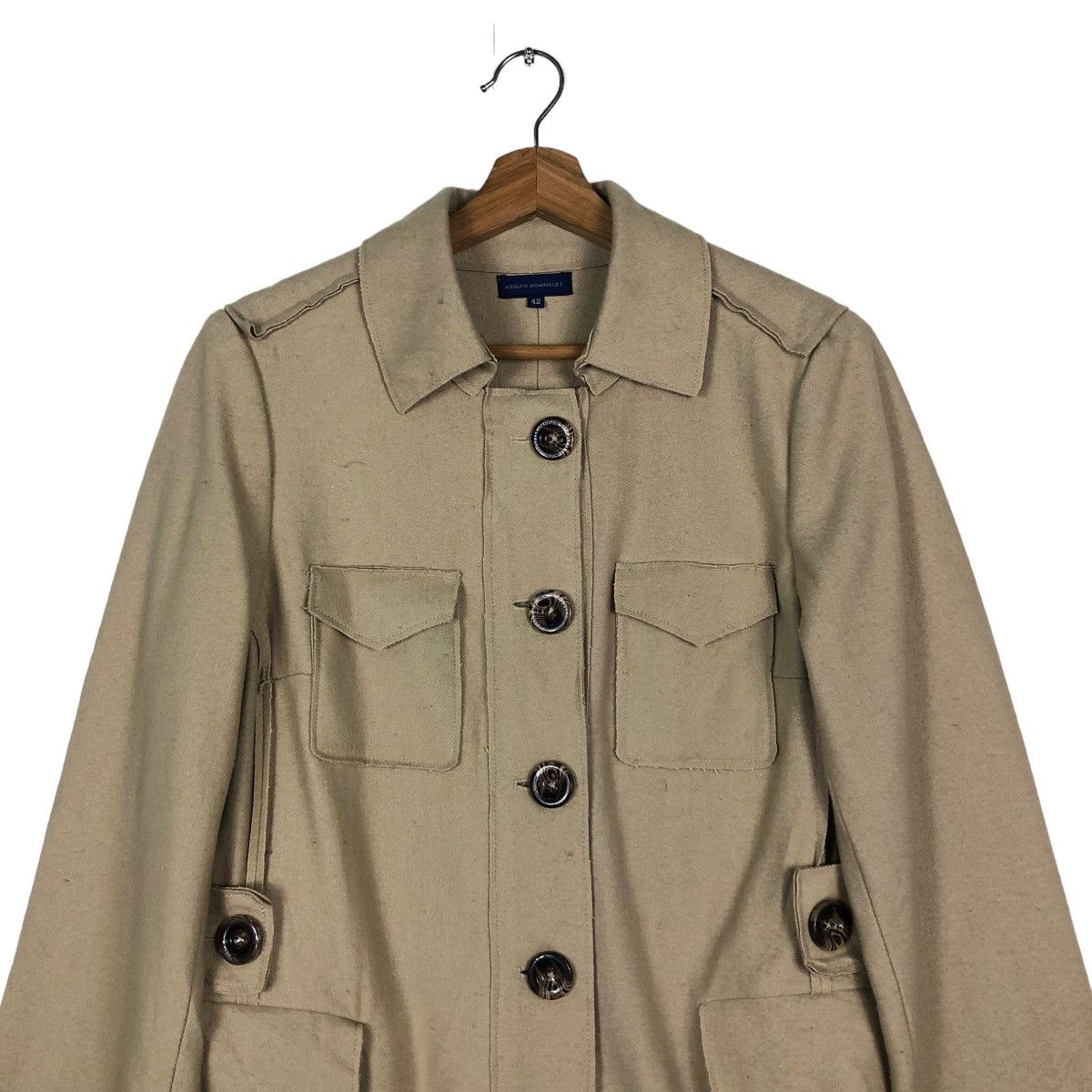 Adolfo Dominguez 🔥Vintage Biker Jacket Robed Adolfo Dominguez Double Breast Size US M / EU 48-50 / 2 - 3 Thumbnail