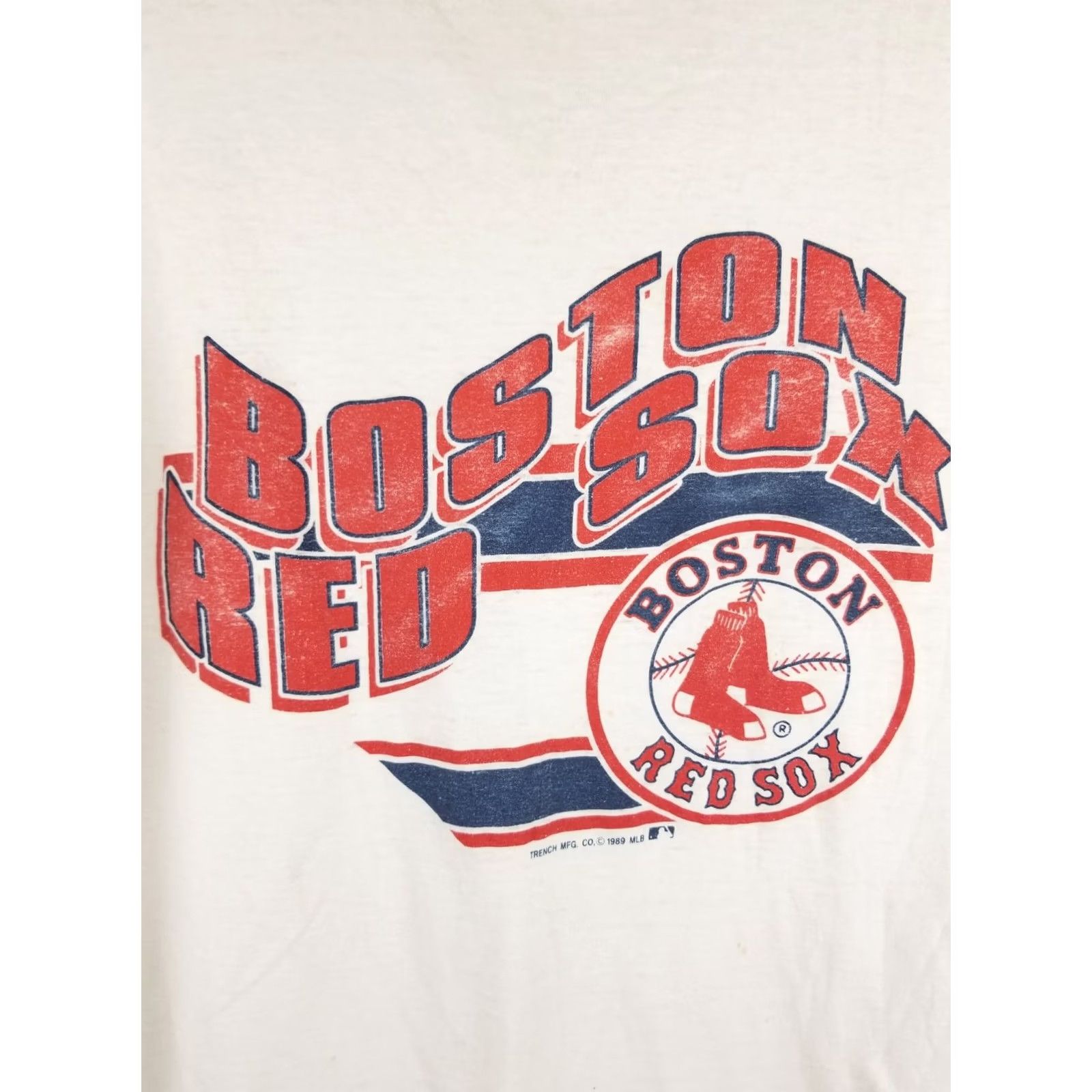 MLB VINTAGE BOSTON RED SOX MLB T-SHIRT LARGE WHITE PAPER THIN SINGLE STITCH 89' Size US L / EU 52-54 / 3 - 2 Thumbnail