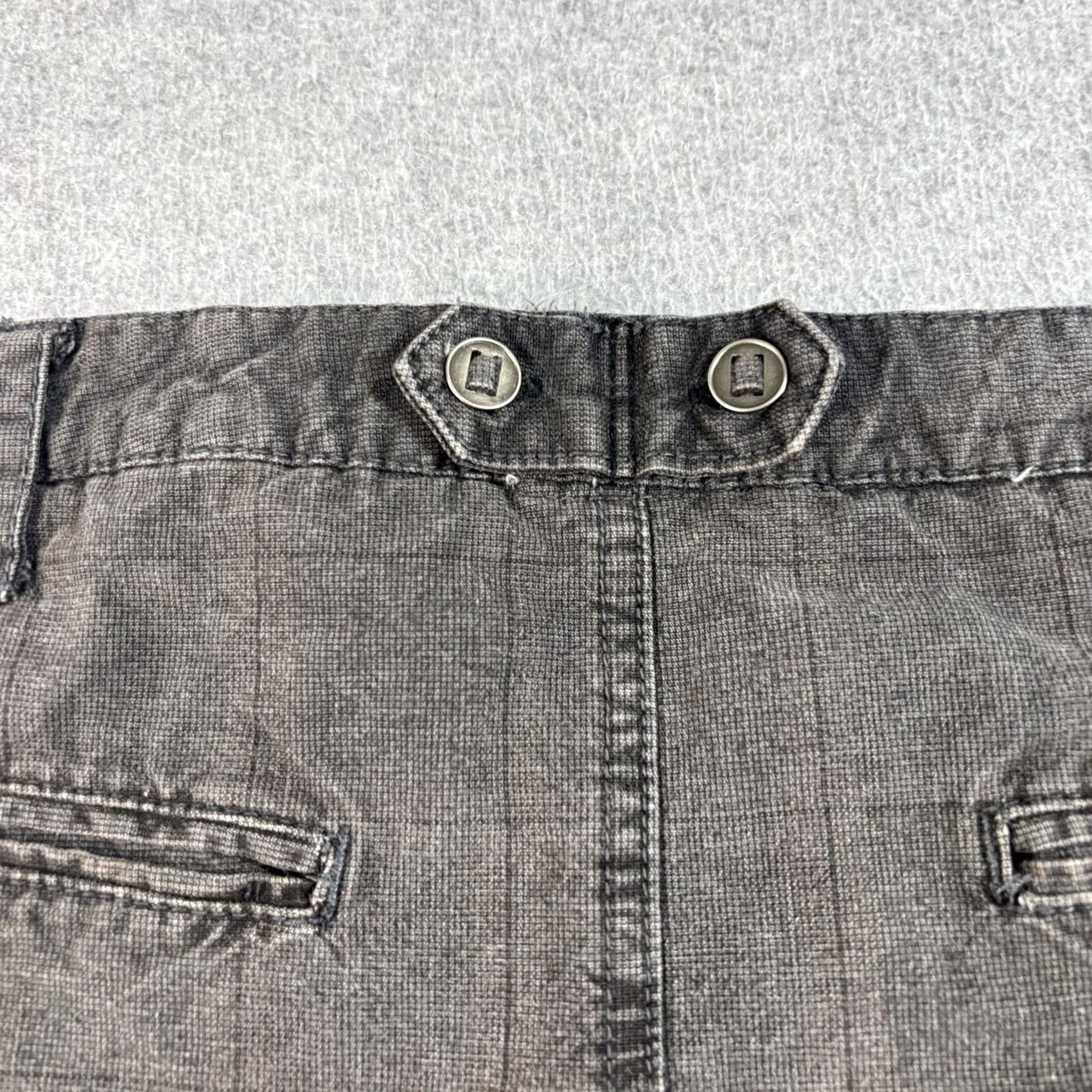 Vintage Chor Womens XXL Gray Twill Mini Skirt with Pockets Button Utility Grunge 90s Y2K Size 40" / US 18 - 5 Thumbnail