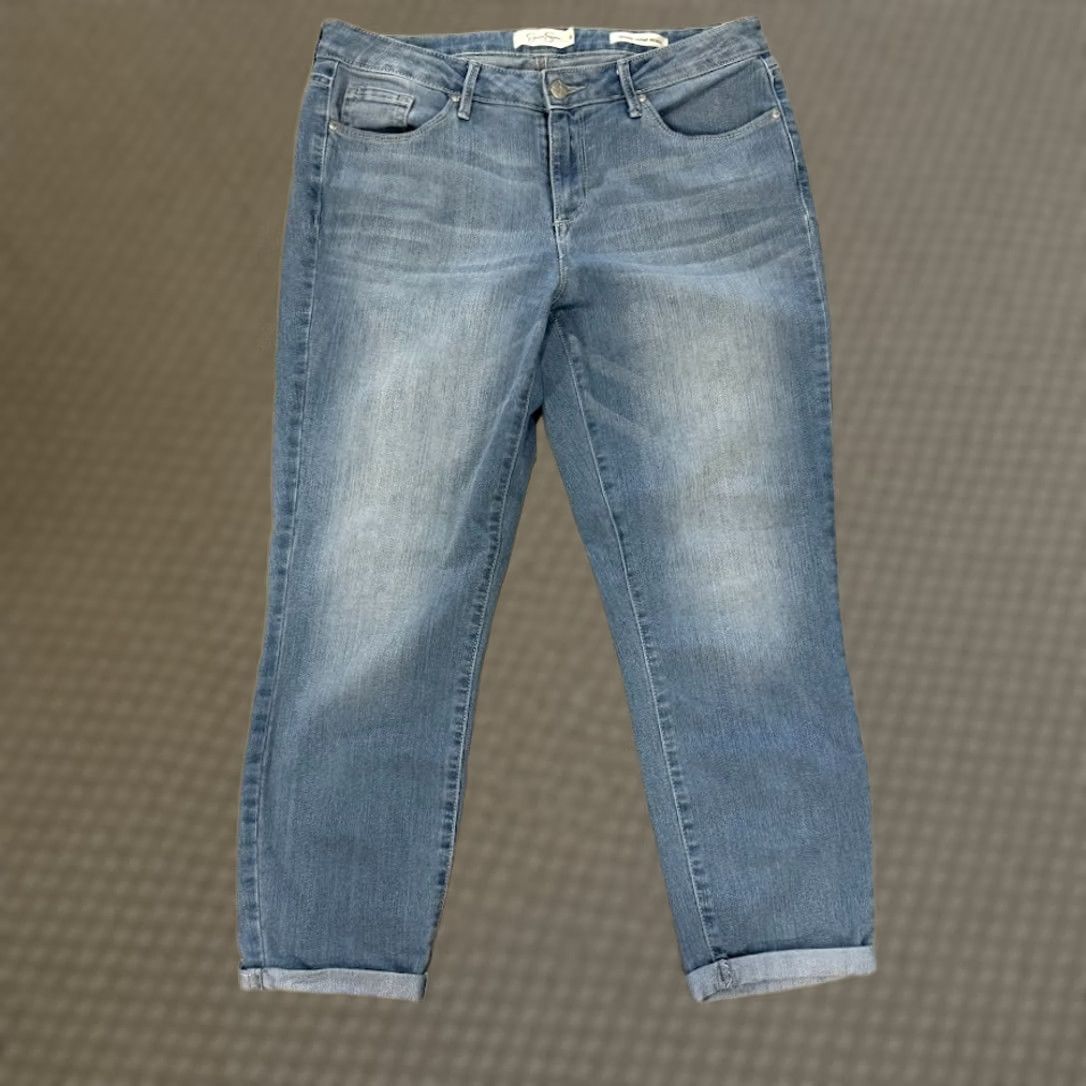 Jessica Simpson Jessica Simpson Forever Jeans Women’s 30 Light Blue Denim Capri 5-Pocket Stretch Mid Rise Jeans Size 30" / US 8 / IT 44 - 1 Thumbnail