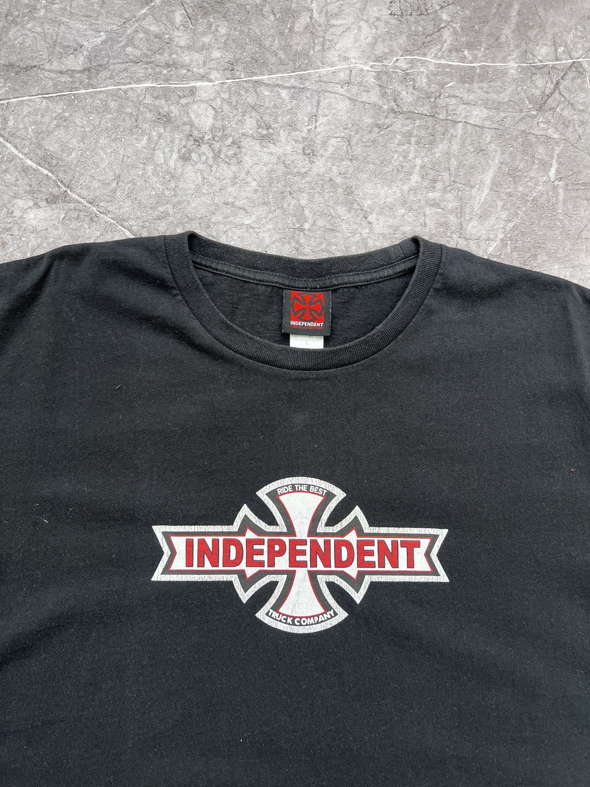 Independent Truck Co. Vintage 90s skater independent boxy t shirt Size US L / EU 52-54 / 3 - 3 Thumbnail