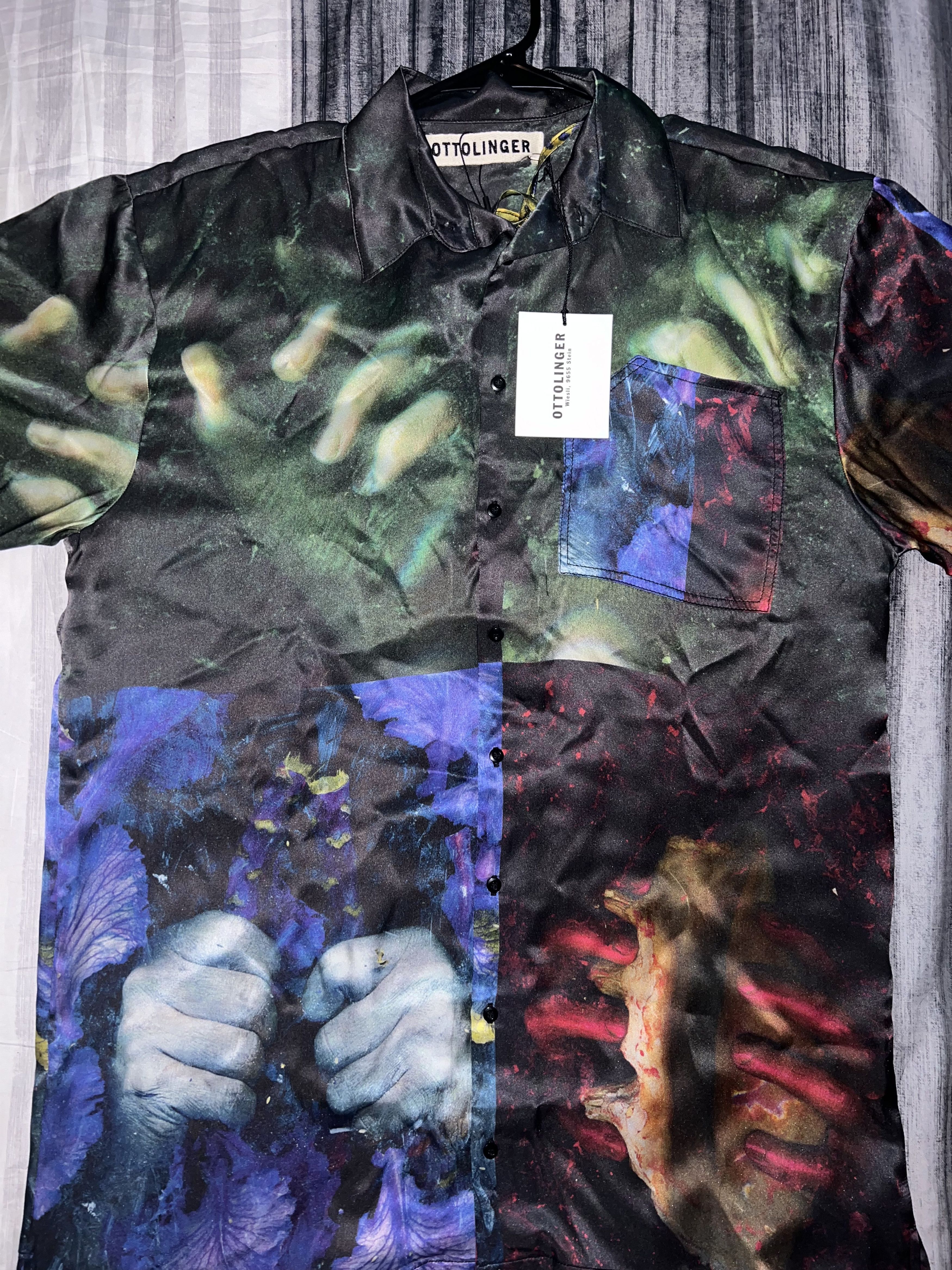 Ottolinger Ottolinger x Lucie Stahl "Print" Silk Satin Shirt Size M / US 6-8 / IT 42-44 - 2 Thumbnail