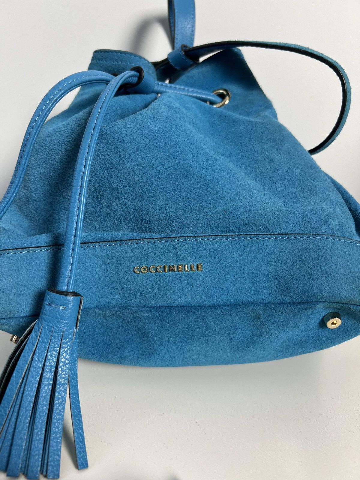 Vintage Luxury Coccinelle Blue Suede bag Size ONE SIZE - 4 Thumbnail