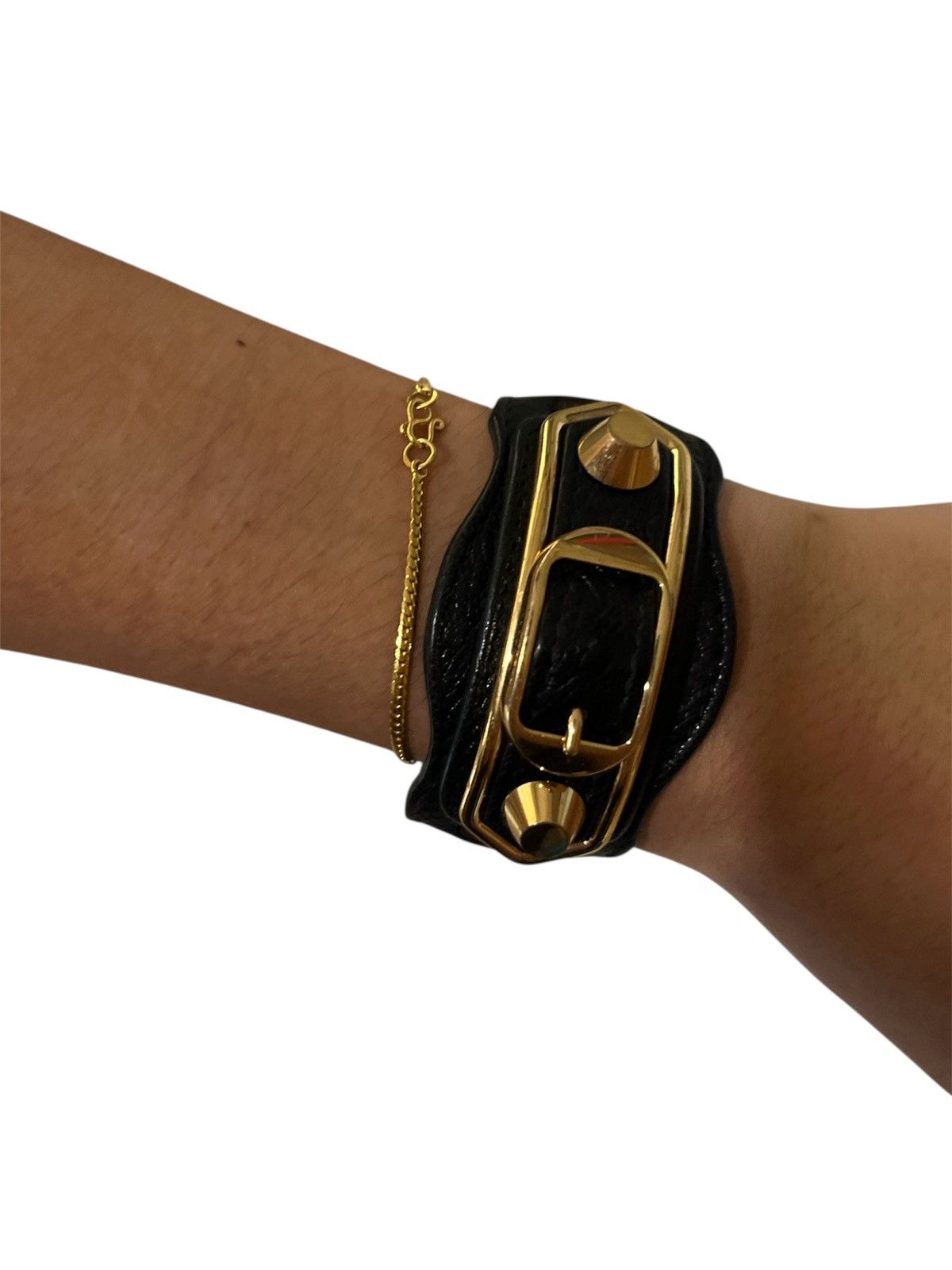 Balenciaga × Vintage Rare authentic Balenciaga leather strap bracelet Size ONE SIZE - 3 Thumbnail