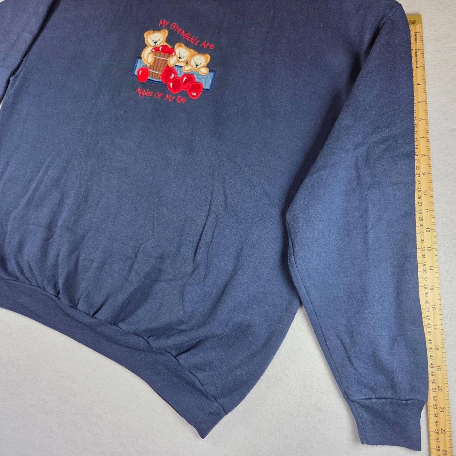 Designer VTG M&C Sportswear Women's XL Navy Embroidered Sweatshirt Size XL / US 12-14 / IT 48-50 - 10 Thumbnail