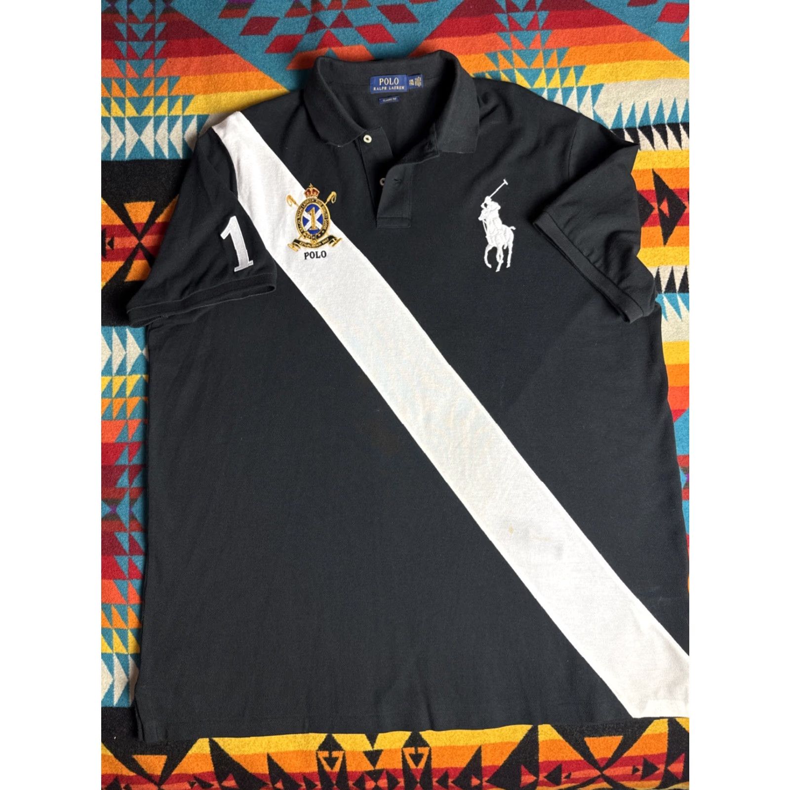 Ralph Lauren Ralph Lauren Polo Crest Logo Black & White Men’s 2XL XXL Classic Fit Size US XXL / EU 58 / 5 - 4 Thumbnail