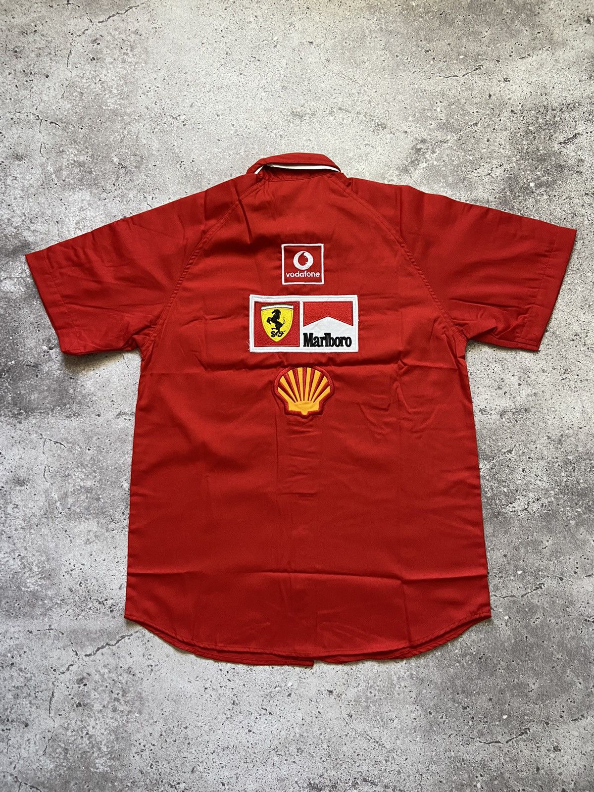 Ferrari Vintage 90s FERRARI Marlboro Vodafone NEW Shirt Size US L / EU 52-54 / 3 - 2 Thumbnail