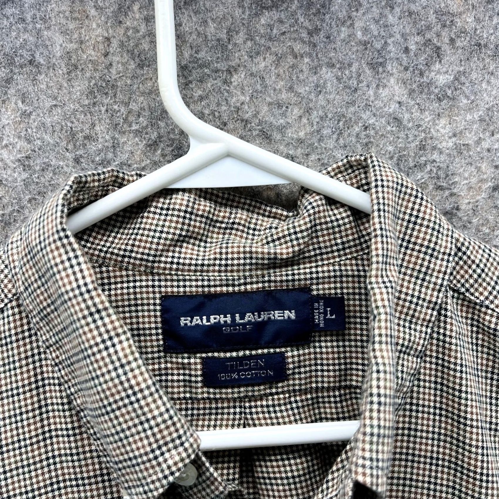 Ralph Lauren Ralph Lauren Shirt Men L Beige Plaid Button-Down Vtg Casual Classic Ch... Size US L / EU 52-54 / 3 - 5 Thumbnail