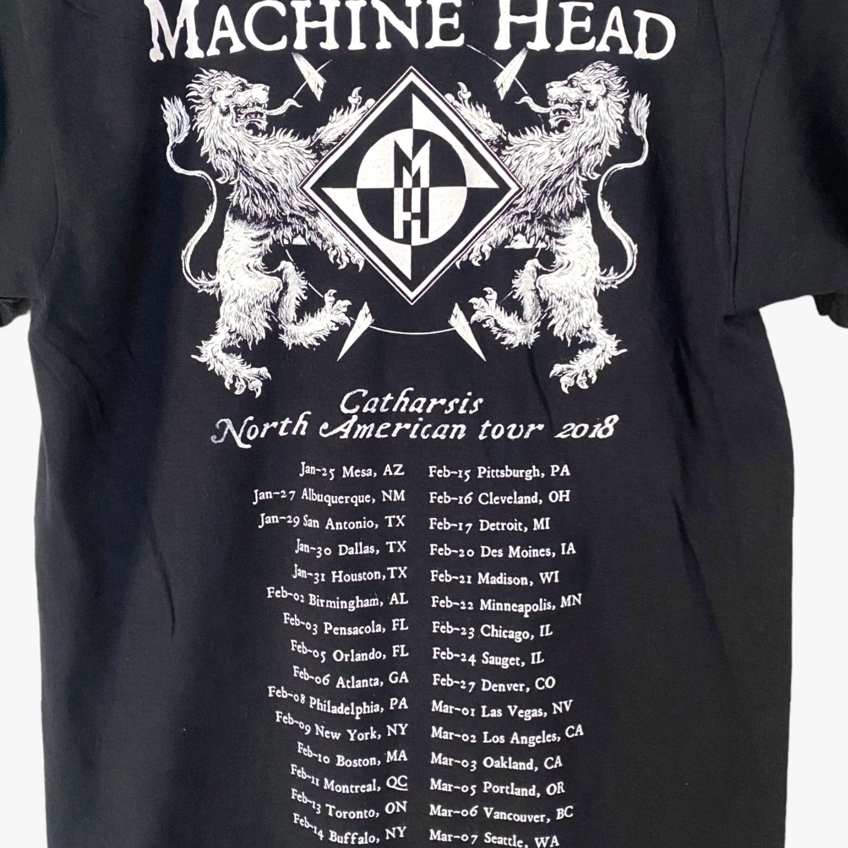 Vintage VINTAGE Machine Head Catharsis Tour T-Shirt Mens Small Black Graphic Heavy Metal Rock Tee Size US S / EU 44-46 / 1 - 7 Thumbnail