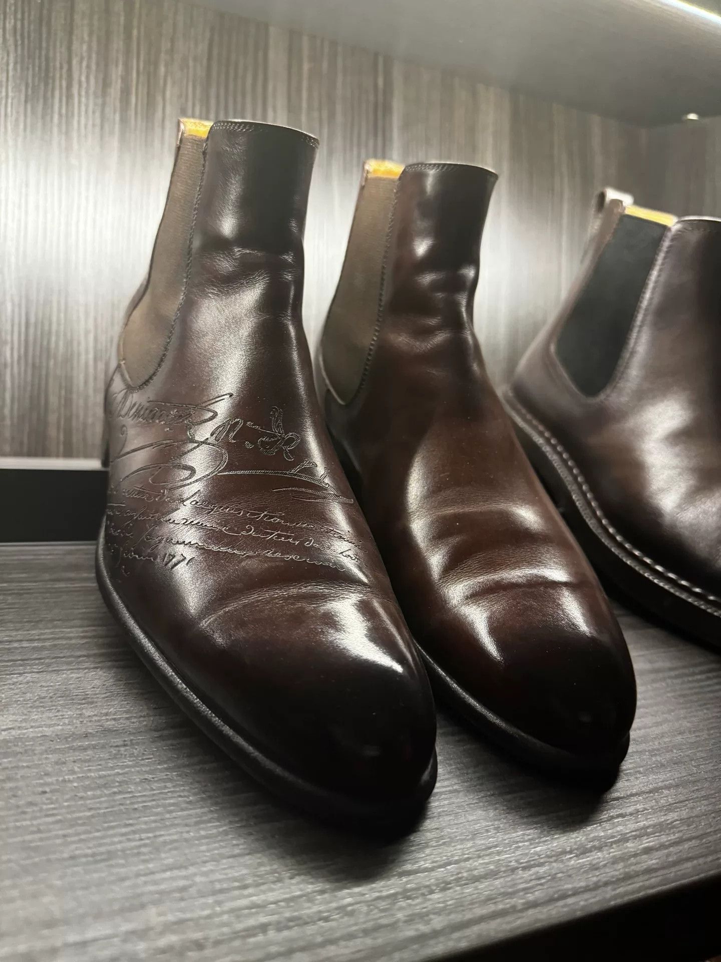 Berluti Berluti Love Letter Chelsea Boots Size US 5.5 / EU 38 - 1 Preview