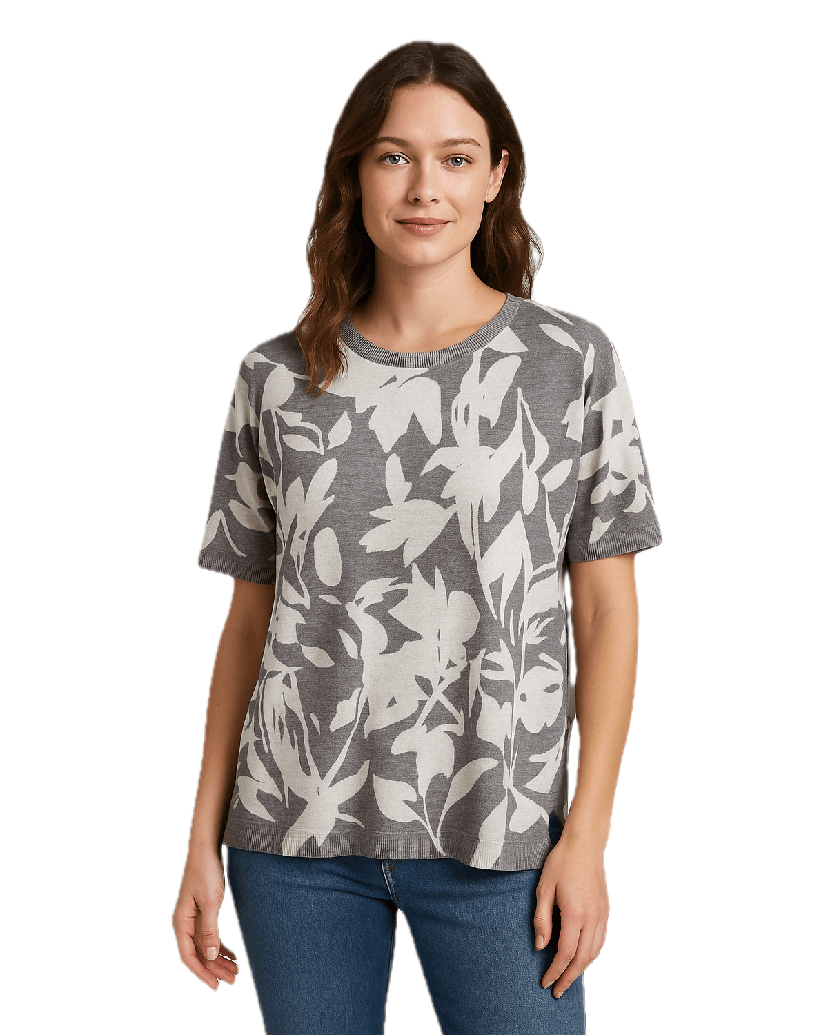 Ann Taylor Ann Taylor LOFT Knit Floral Print Top Size M / US 6-8 / IT 42-44 - 1 Thumbnail