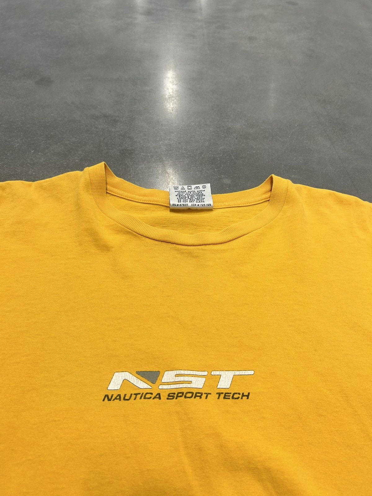 Nautica × Vintage Vintage Nautica yellow and white sport tech tee sportswear Size US XXL / EU 58 / 5 - 2 Thumbnail