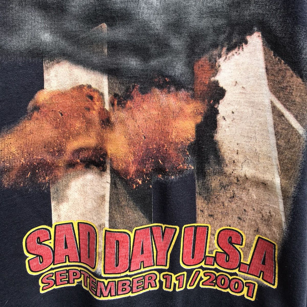 Vintage Vintage 11 SEPT 2001 wtc history tee Size US L / EU 52-54 / 3 - 3 Thumbnail