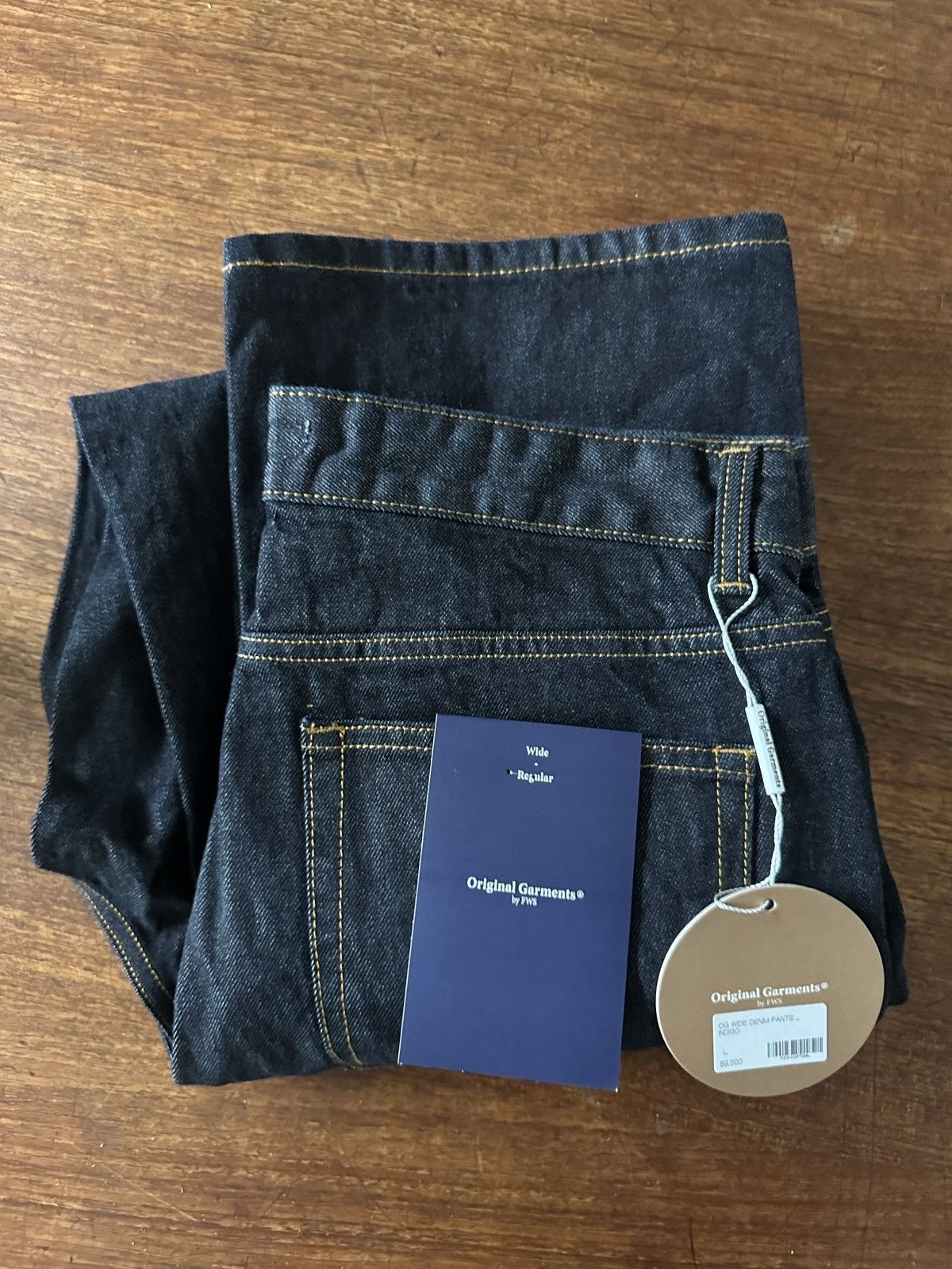 image of Frizmworks OG Wide Denim Pants in Navy, Men's (Size 32)