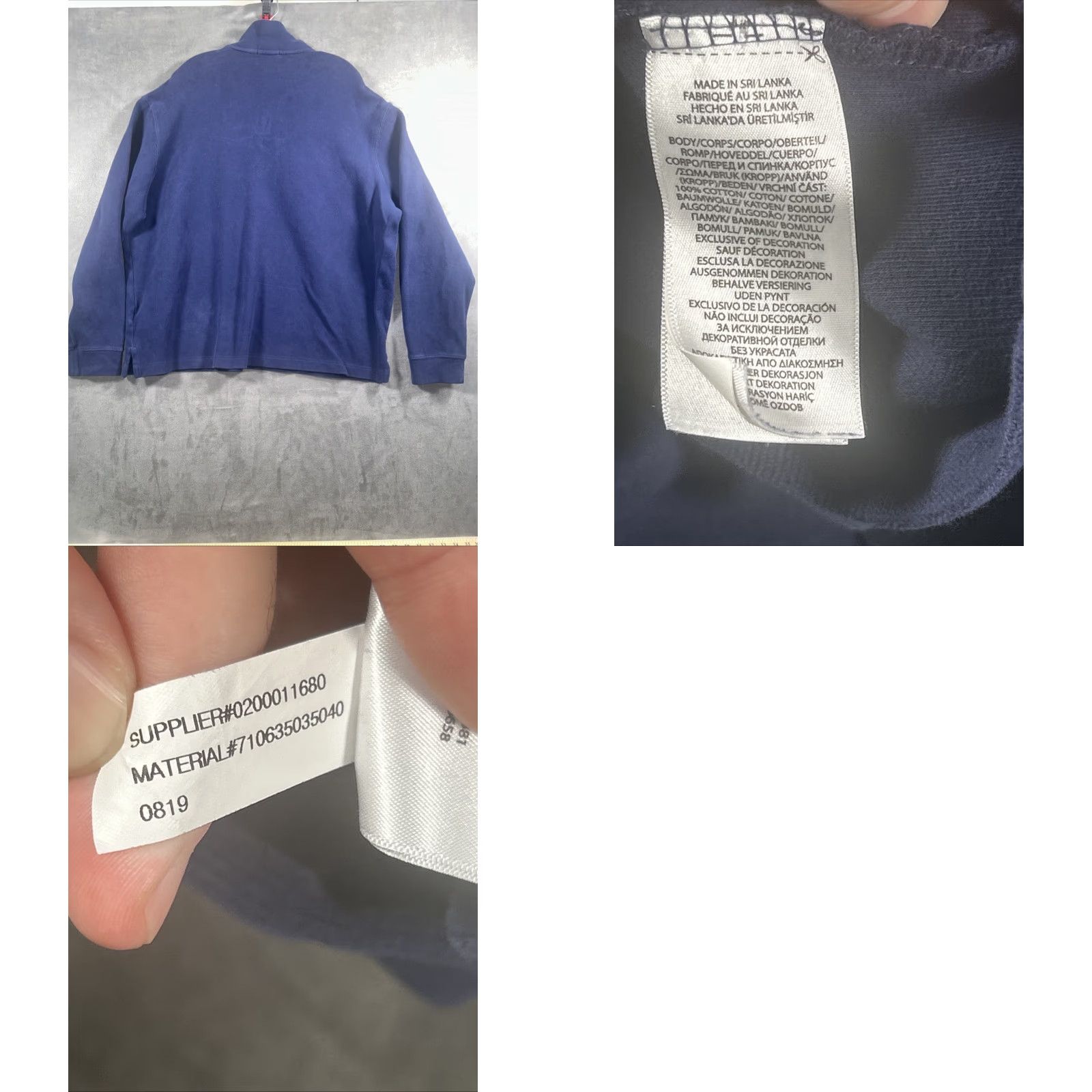 Polo Ralph Lauren Polo Ralph Lauren Sweater Shirt 2XL Blue Long Sleeve Mock Neck 1/4 Zip Pullover Size US XXL / EU 58 / 5 - 8 Thumbnail