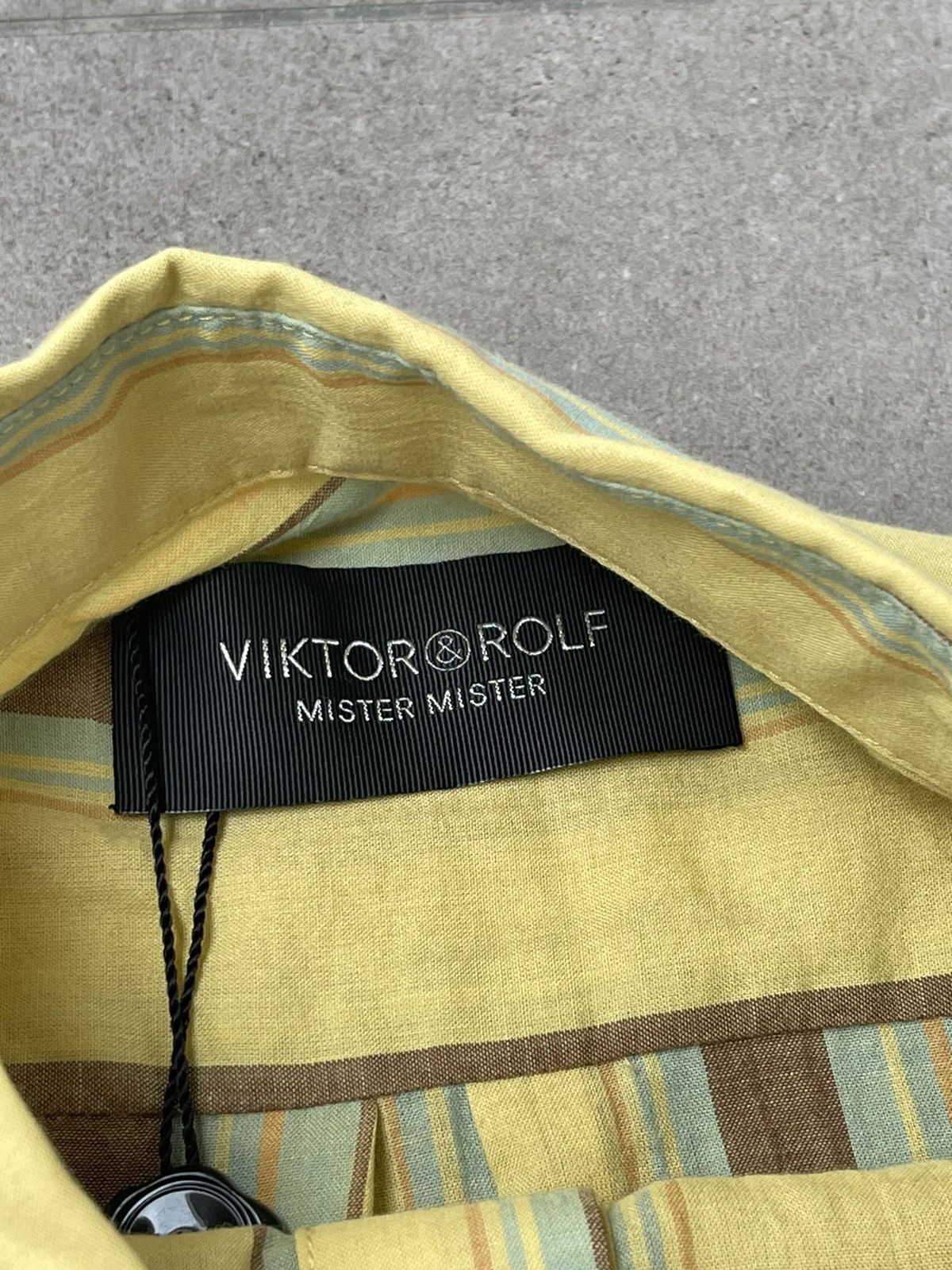 Viktor & Rolf !DS! SS20 Viktor & Rolf Stripe Print Yellow Sleeveless Shirt Size US S / EU 44-46 / 1 - 13 Thumbnail