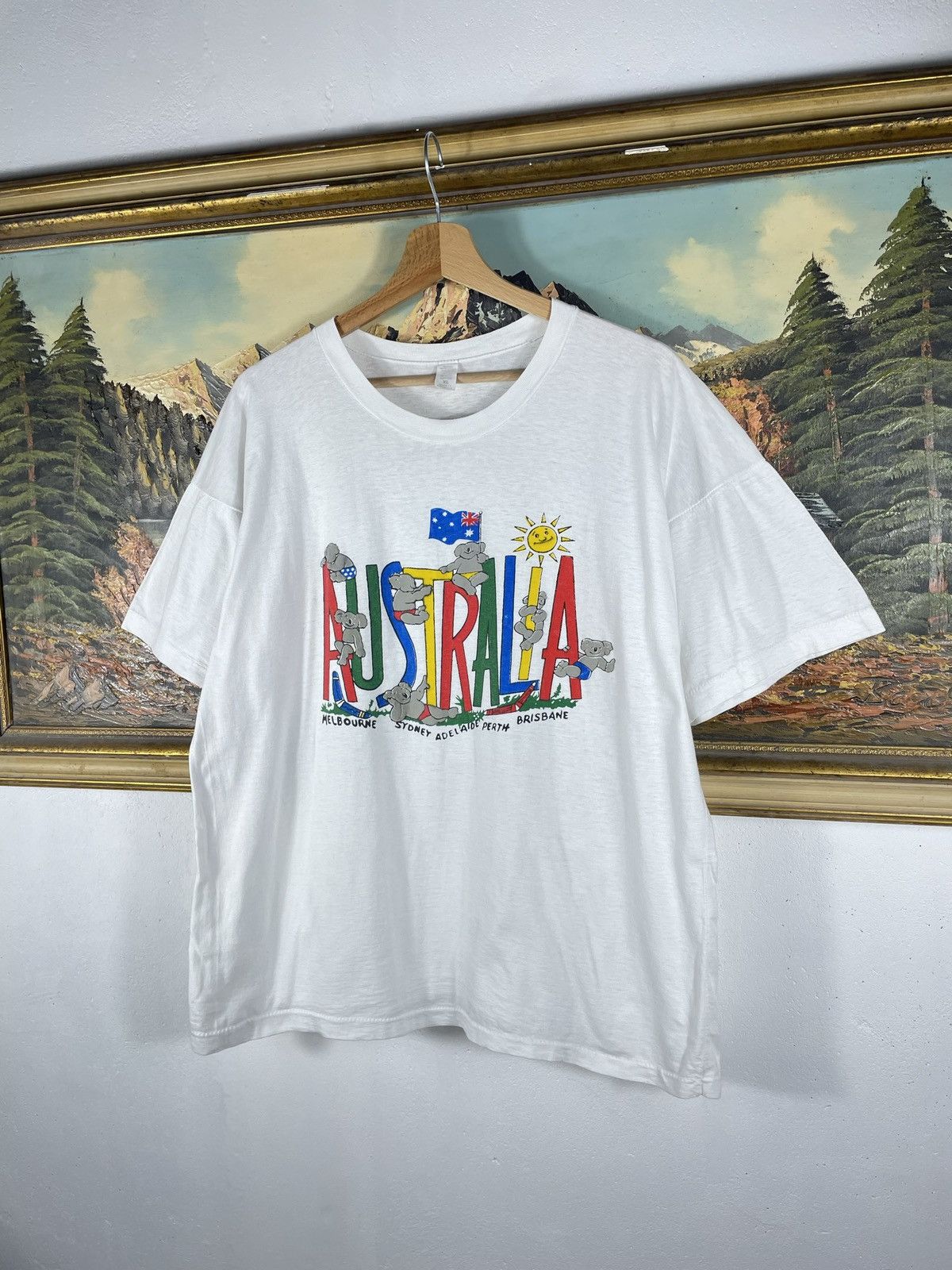 Vintage Vintage retro 90s T shirt Tee Baggy Loose Skate Boxy Art Size US XL / EU 56 / 4 - 2 Thumbnail