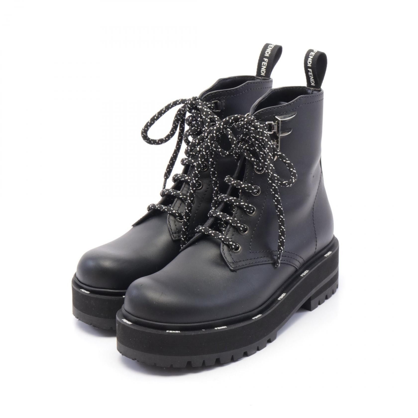 Fendi Fendi Boots Leather Boots Leather Shoes in Black, Women's