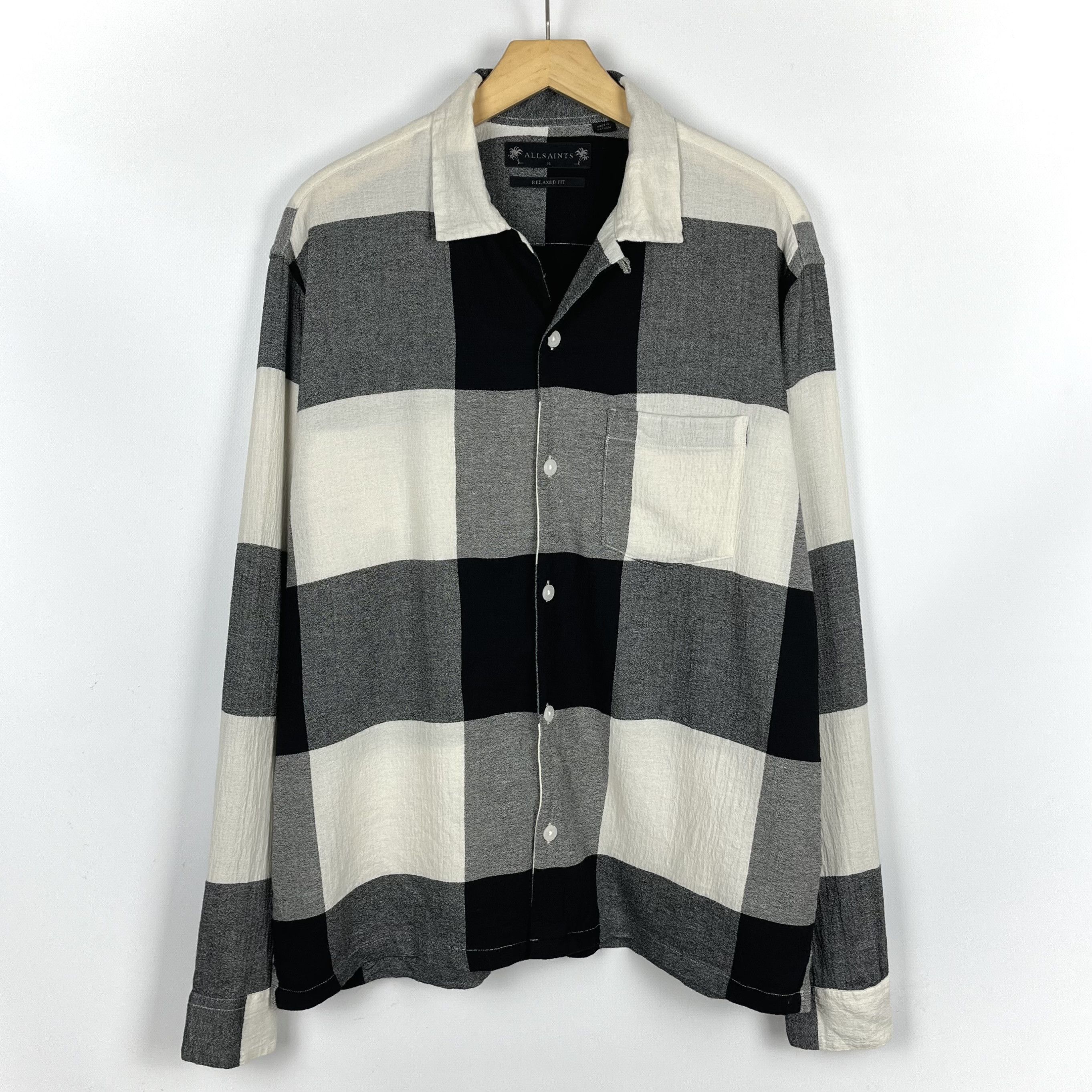 Allsaints AllSaints Lausanne Checkered Long Sleeve Button Up Shirt Size US M / EU 48-50 / 2 - 1 Thumbnail