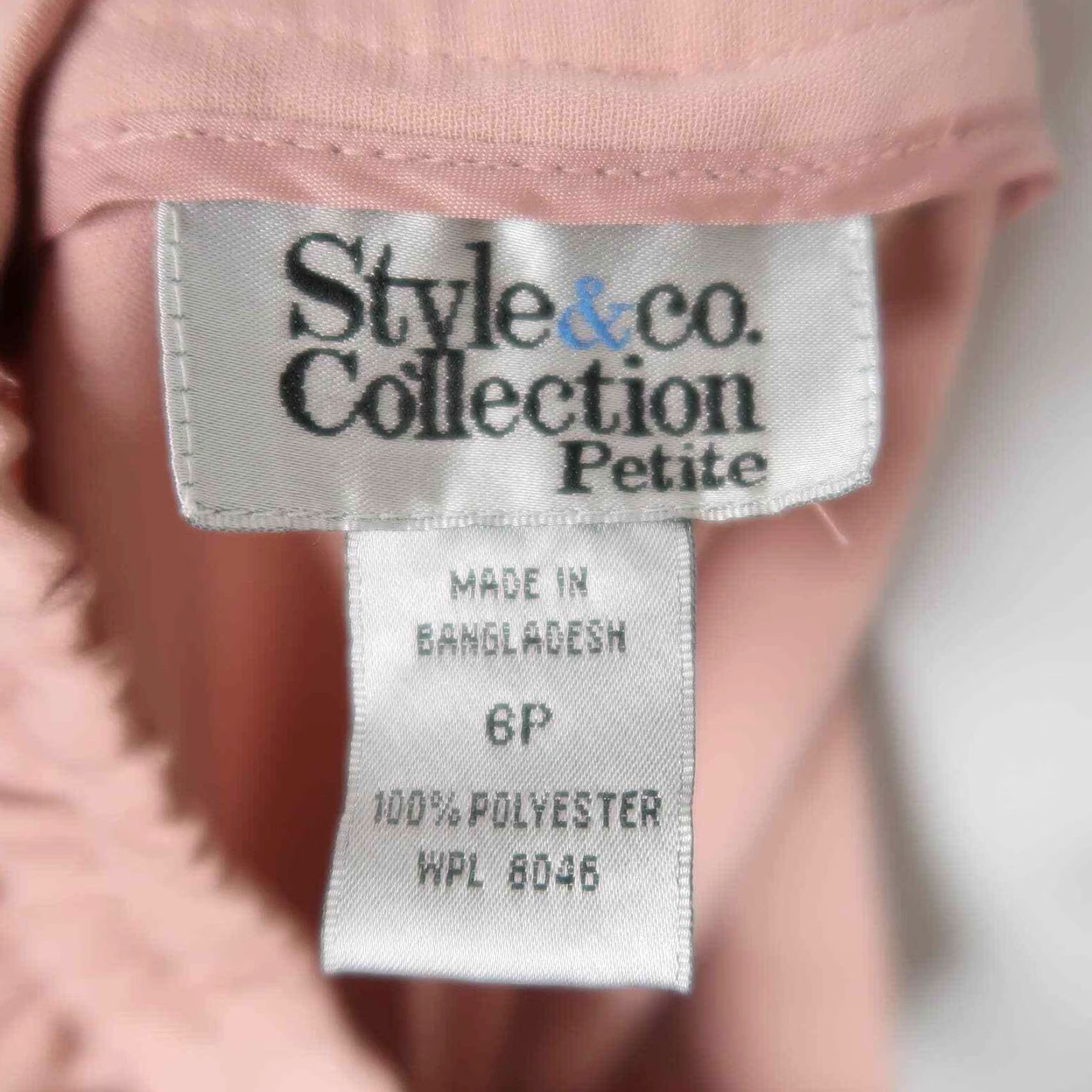 Vintage VINTAGE 90s light pink high rise pleat front trouser pants Style&co. 6 Petite Polyester Women’s Pants Size 28" / US 6 / IT 42 - 6 Thumbnail