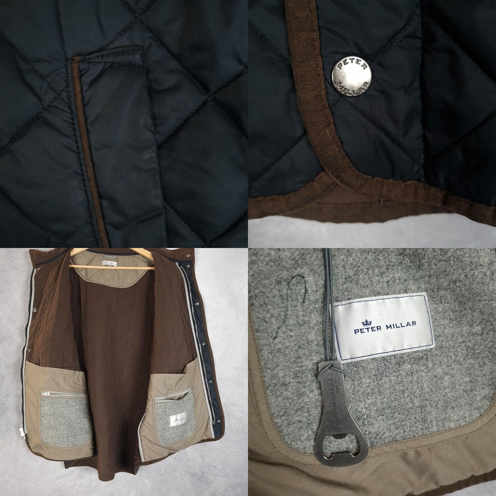 Peter Millar Peter Millar Vest Mens 2XL Black Quilted Fleece Lined Crown Essex Travel Vest Size US XXL / EU 58 / 5 - 8 Thumbnail