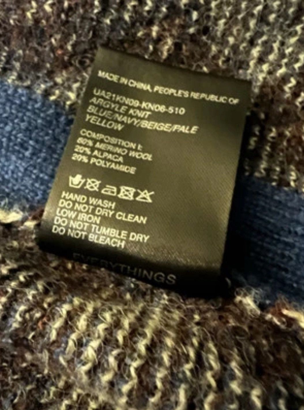 Wales Bonner Wales Bonner Williams Argyle Knit Sweater Size US XL / EU 56 / 4 - 4 Thumbnail