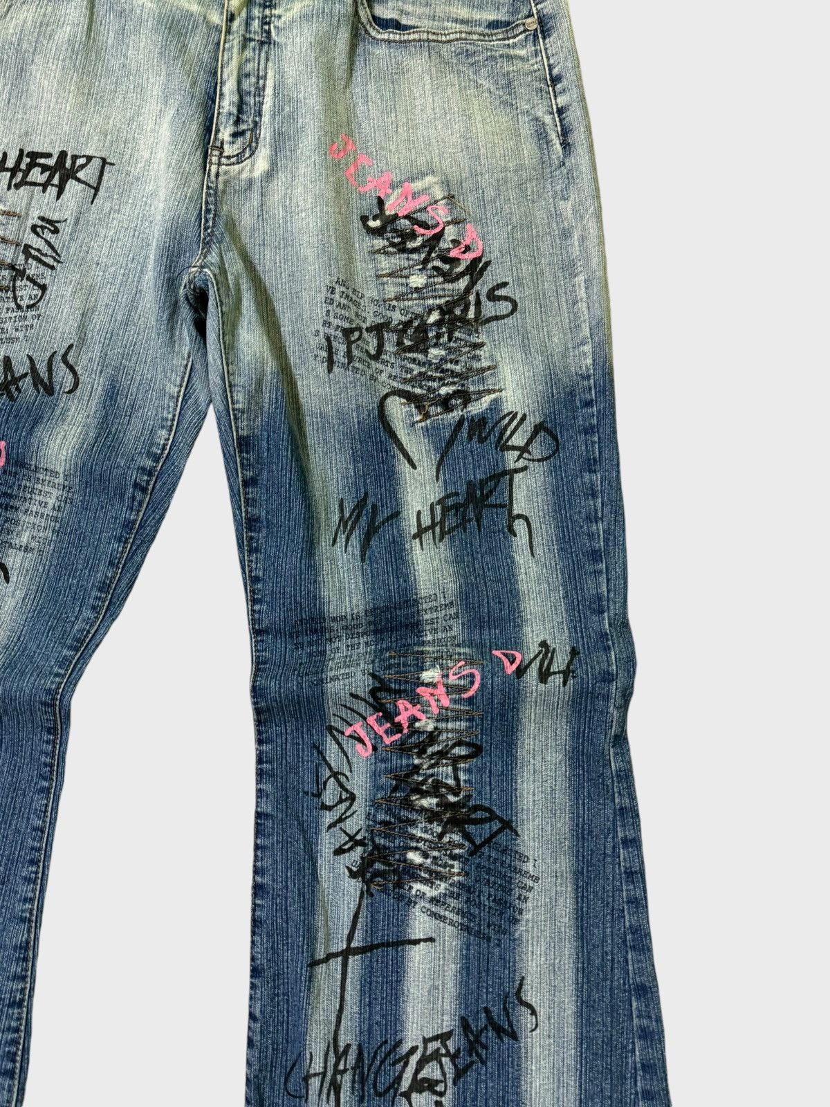 Hysteric Glamour FLARE DRAMA JEANS PRINTED DESIGN BOOT CUT STRETCHABLE JEANS Size US 34 / EU 50 - 9 Thumbnail