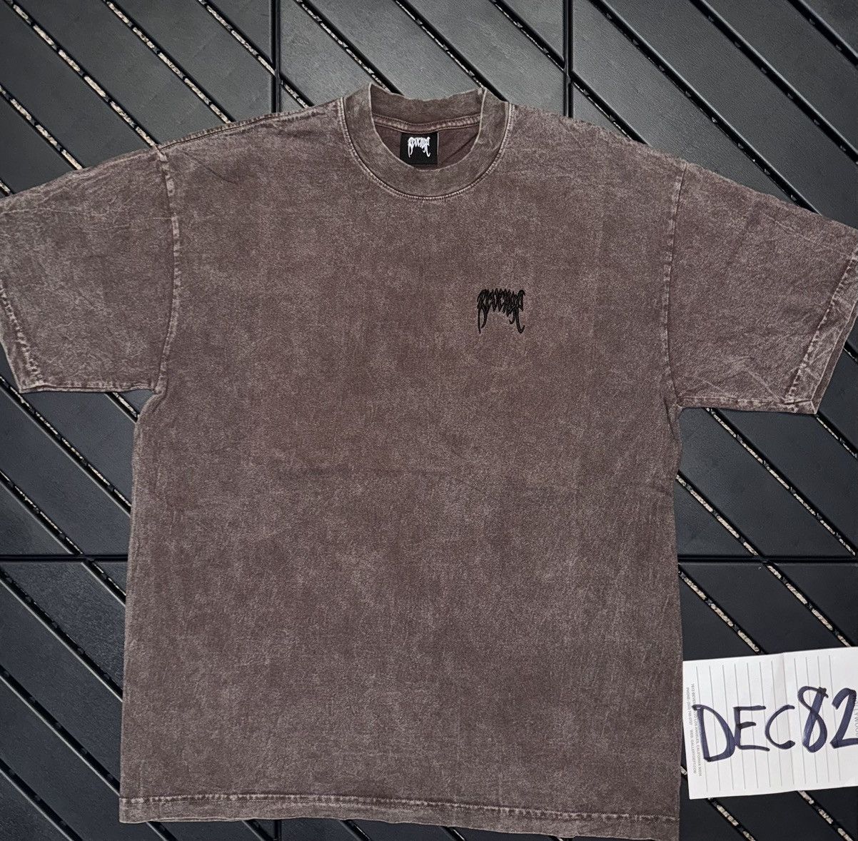 Revenge Revenge Acid Wash Embroidered Basic Tee Size US XL / EU 56 / 4 - 2 Thumbnail