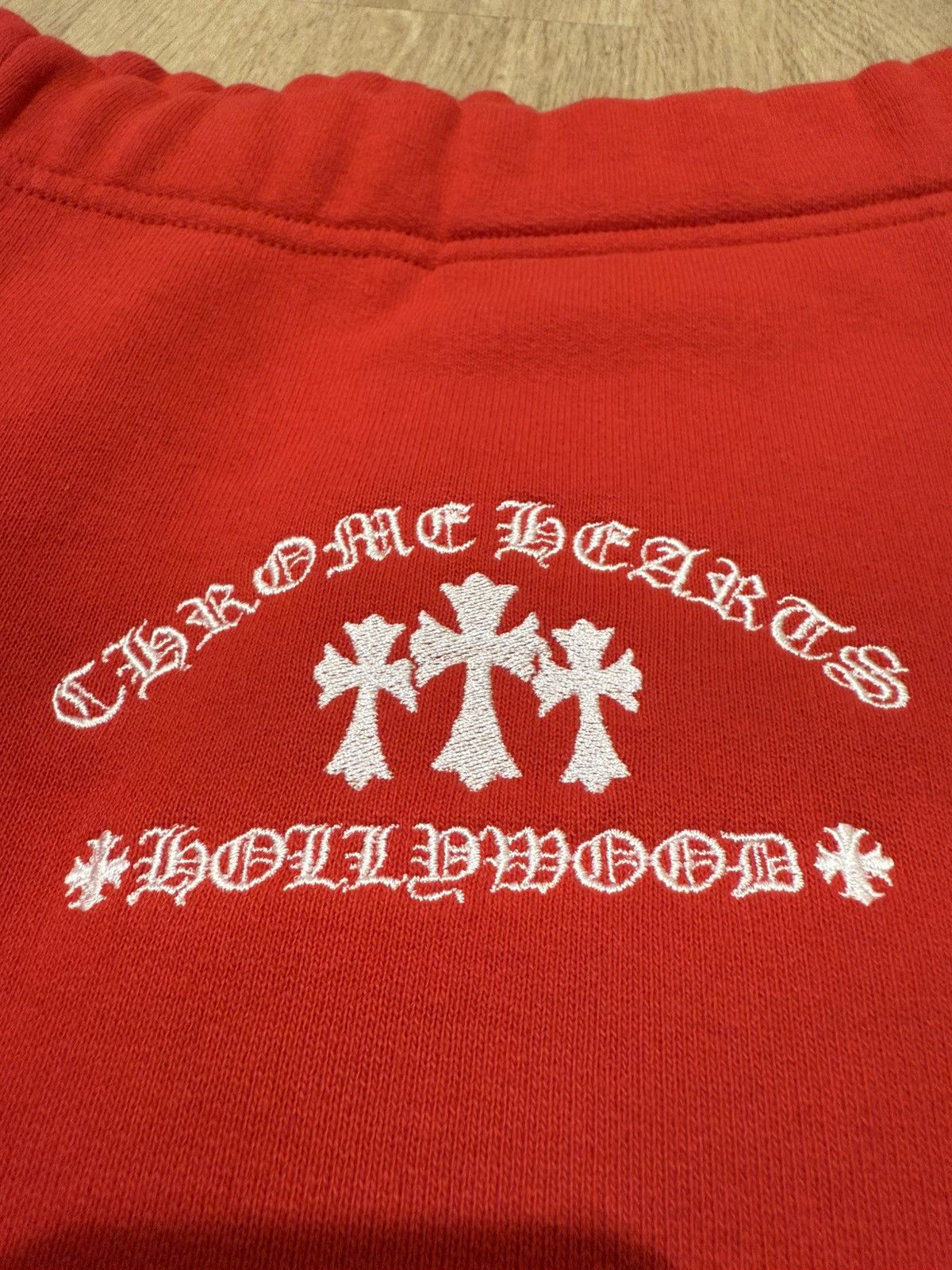 Chrome Hearts Red Triple Cross Embroidered Sweatpants Size US 38 / EU 54 - 3 Thumbnail