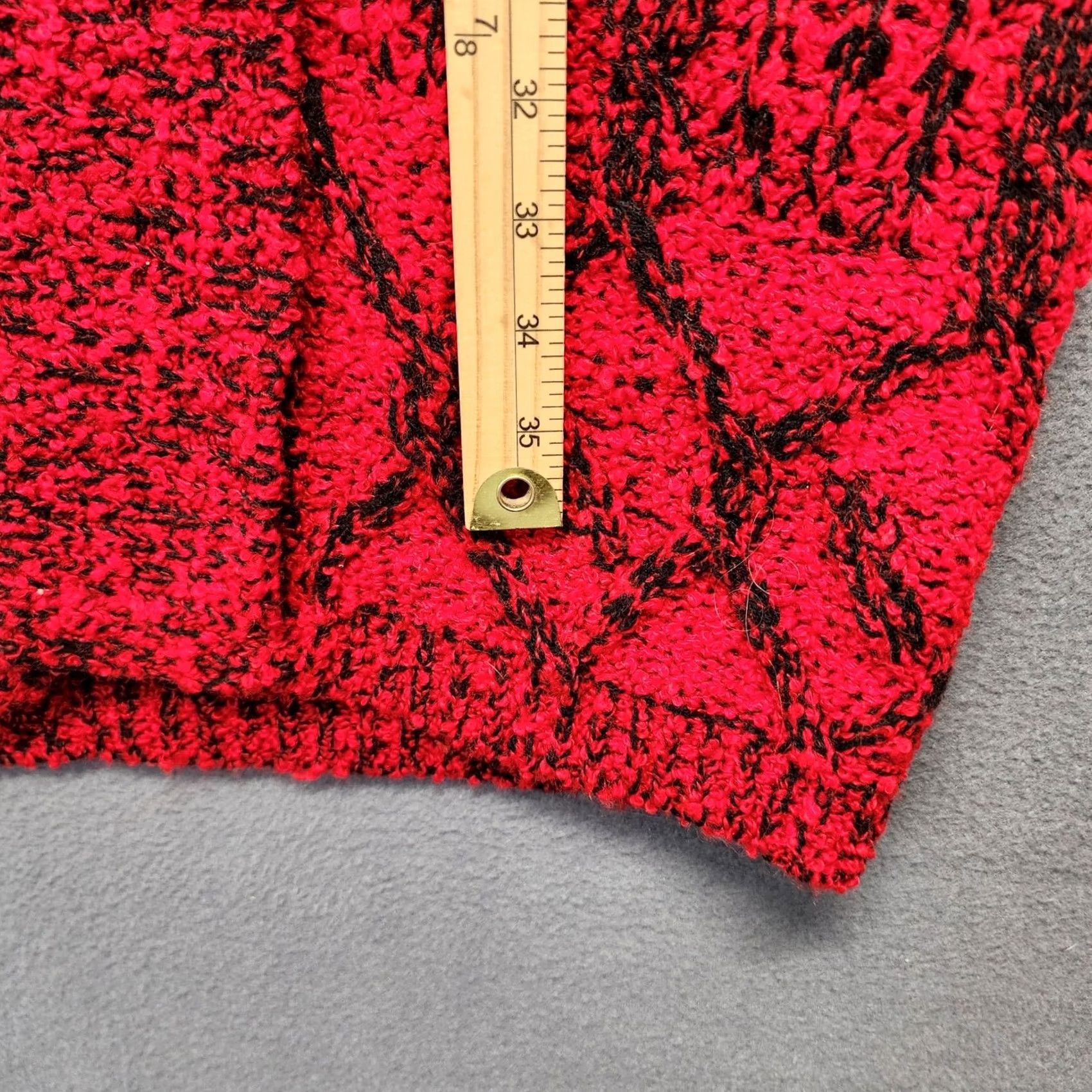 Vintage VINTAGE Western Connection Sweater Duster Cardigan Womens Medium Acrylic Oversize Thick Red Long Sleeve Fall Winter Size M / US 6-8 / IT 42-44 - 6 Thumbnail