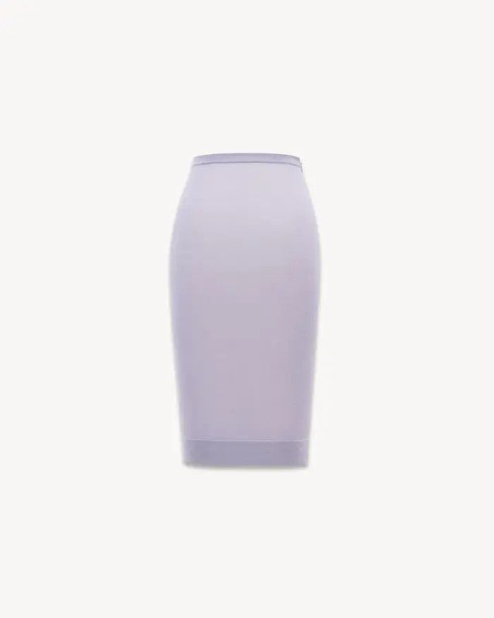 Saint Laurent Paris oc11z1125 799280 Pencil Skirt in Knit in Purple Size 28" / US 6 / IT 42 - 2 Thumbnail