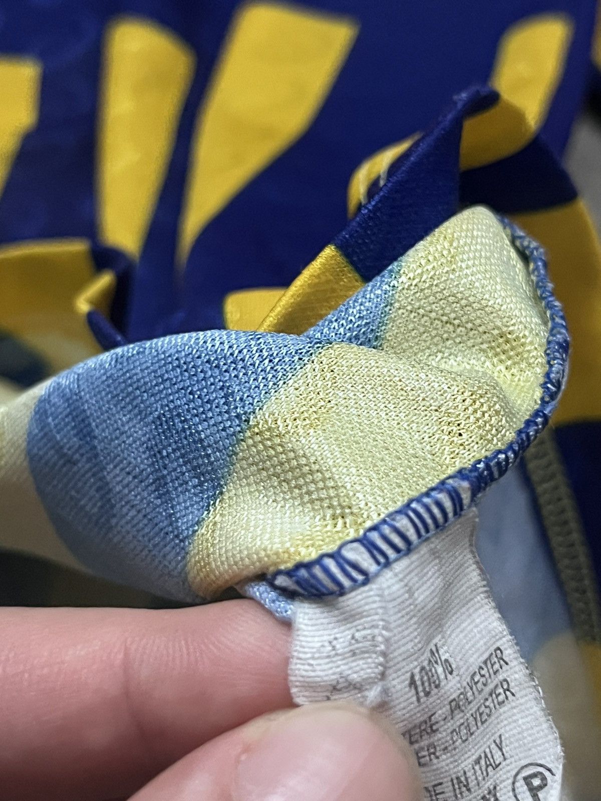 Asics Vintage Asics Monogram Longsleeve Jersey Yellow/Blue Size US XL / EU 56 / 4 - 9 Thumbnail