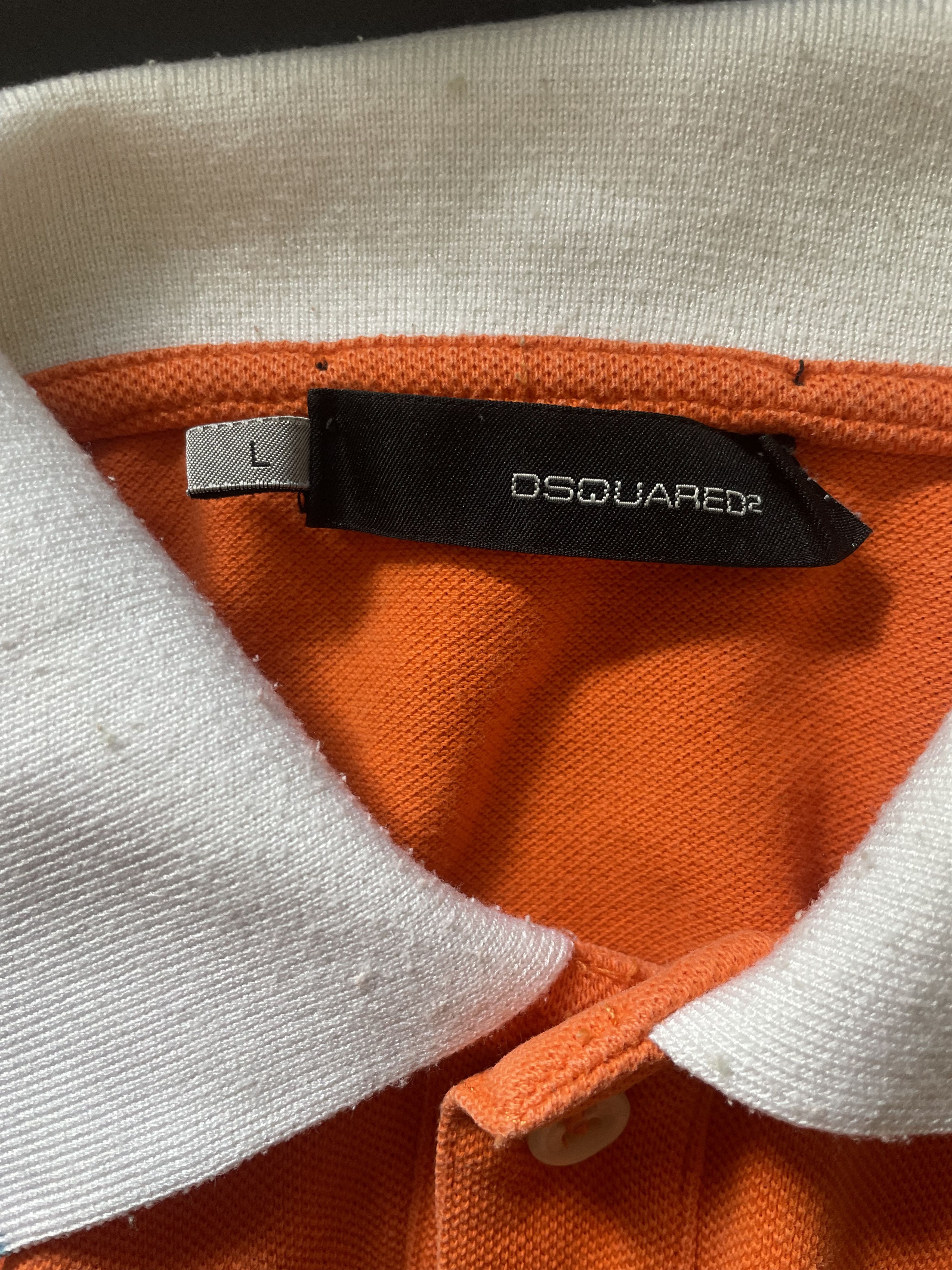 Dsquared2 SS05 Graffiti Logo Polo Orange Size US L / EU 52-54 / 3 - 10 Thumbnail