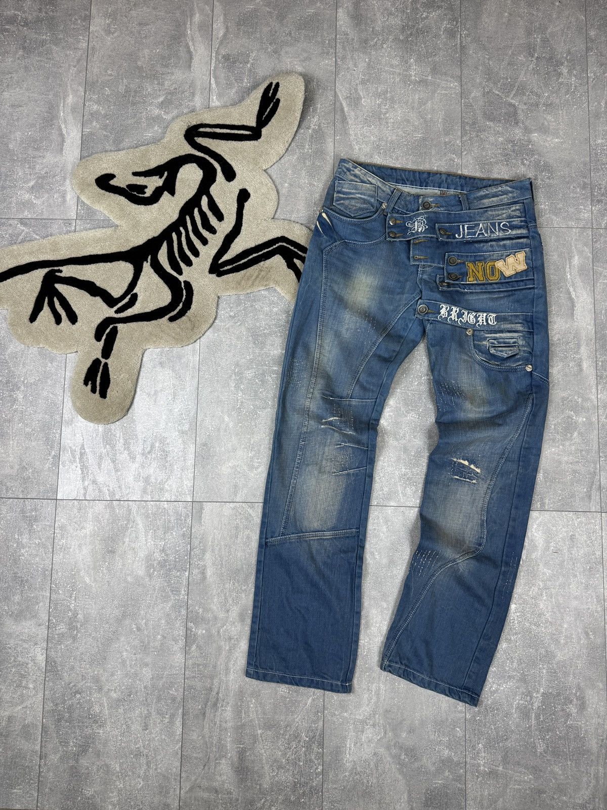 Hysteric Glamour Mens Vintage Hysteric Glamour avant garde pants denim jeans Size US 31 - 1 Thumbnail