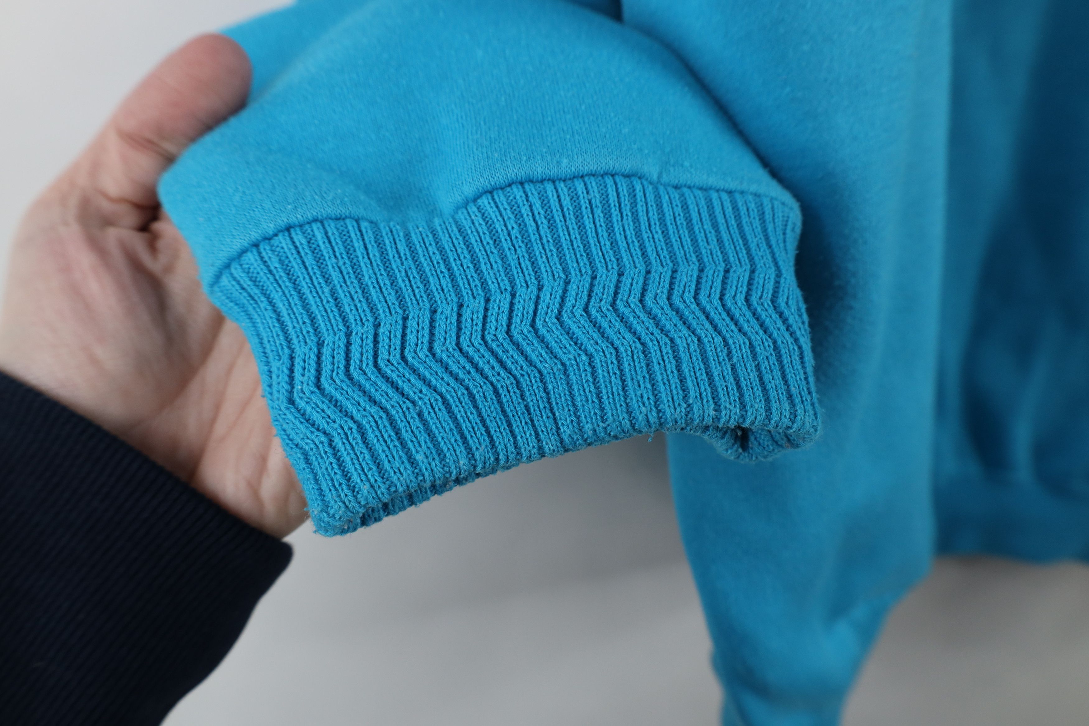 Vintage Vintage 90s Streetwear Blank Mock Neck Sweatshirt Blue Size US L / EU 52-54 / 3 - 8 Thumbnail