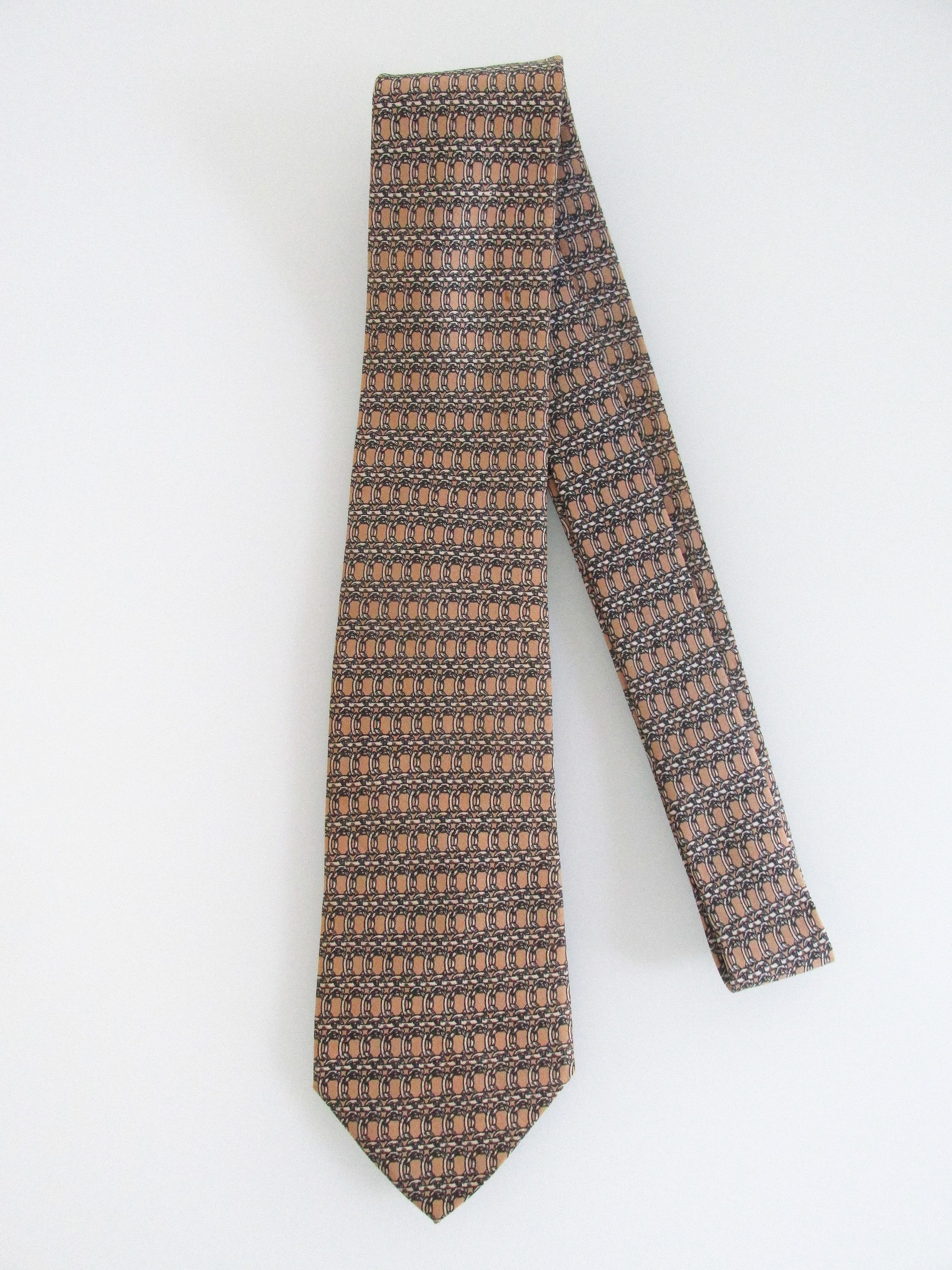 Hermes Hermes Vintage Men's Silk Tie Size ONE SIZE - 1 Thumbnail