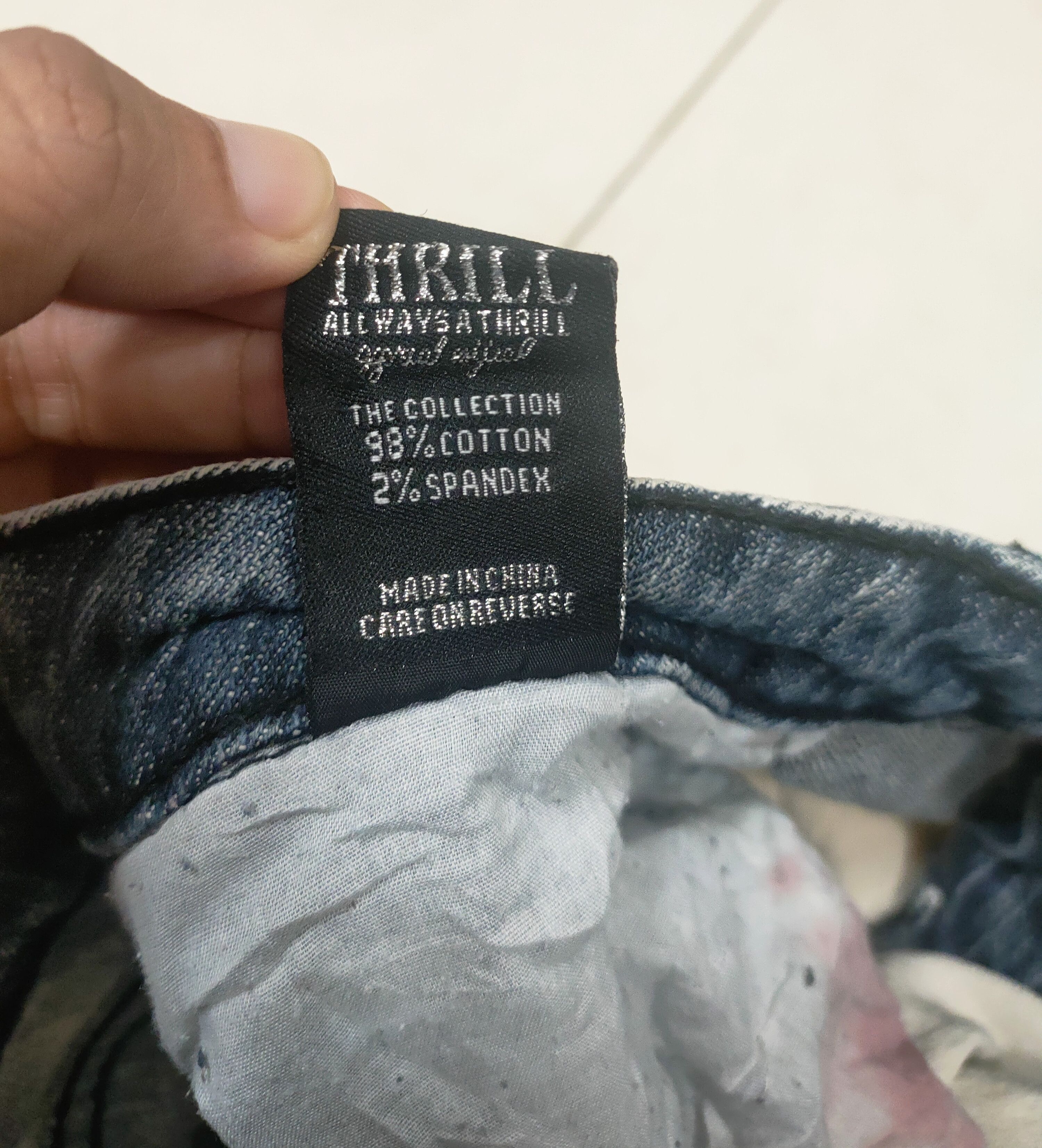 If Six Was Nine 🔥 Distressed Thrill Streetwear Slim Fit Jeans🔥 Size US 35 - 5 Thumbnail