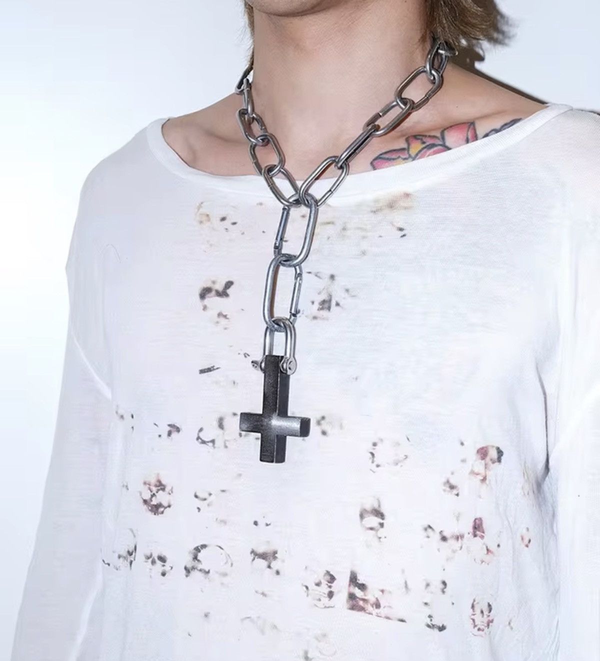 Japanese Brand Punk Necklace Cross Pendant Necklace Size ONE SIZE - 8 Thumbnail