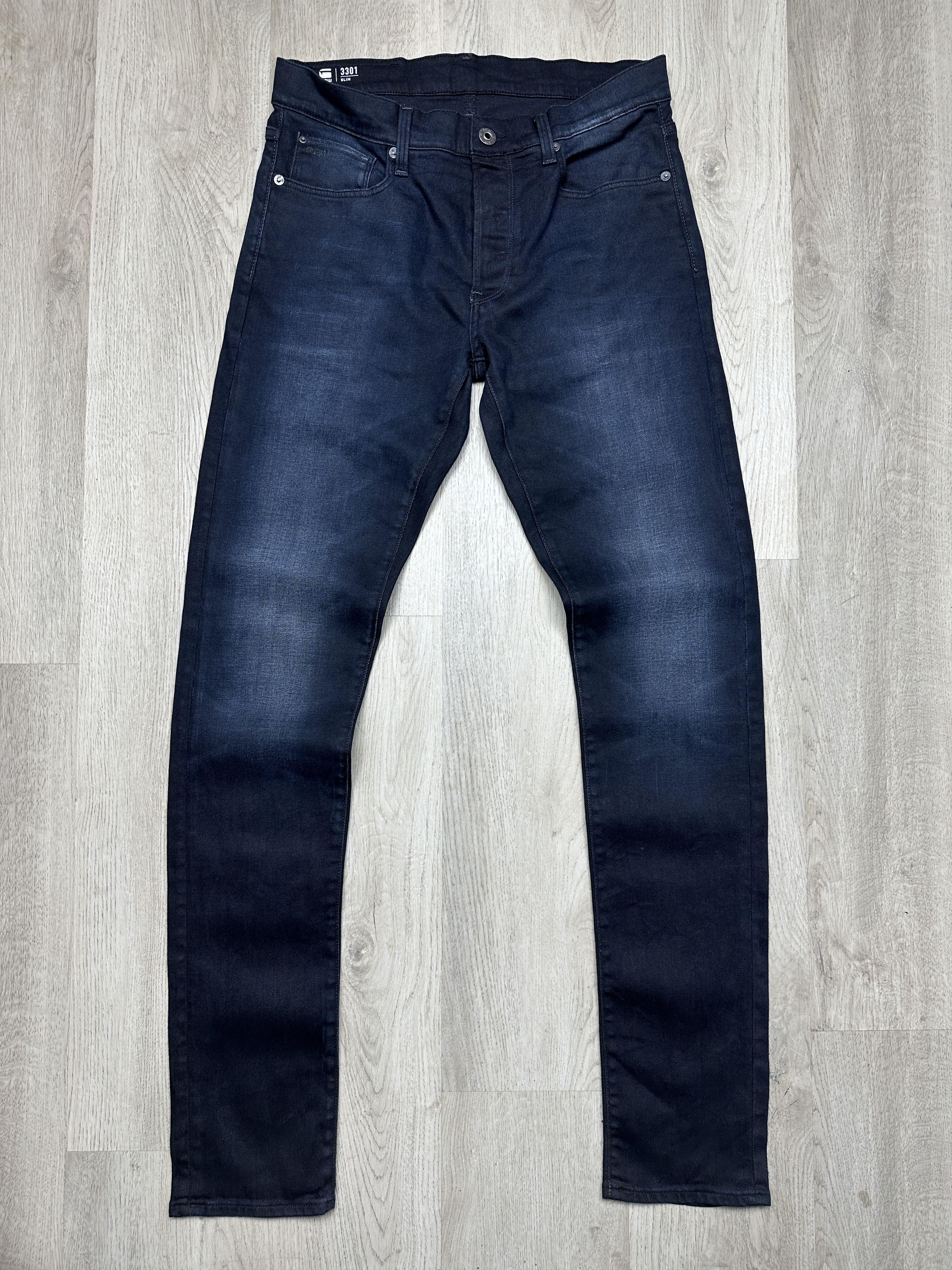 G-Star G Star Raw 3301 Slim Mens Denim Pants Jeans Size US 32 / EU 48 - 1 Thumbnail