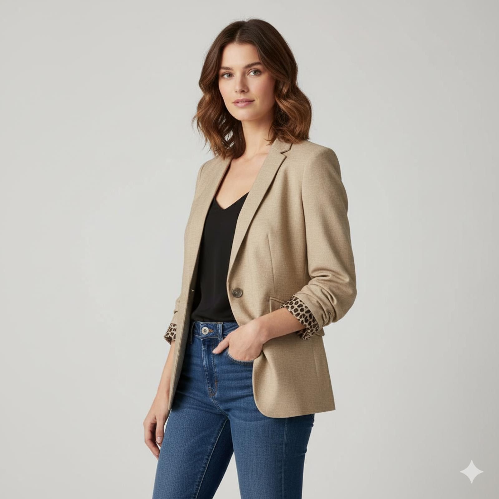 Other THE LIMITED Tan Blazer (S) Single Button Size S / US 4 / IT 40 - 1 Thumbnail