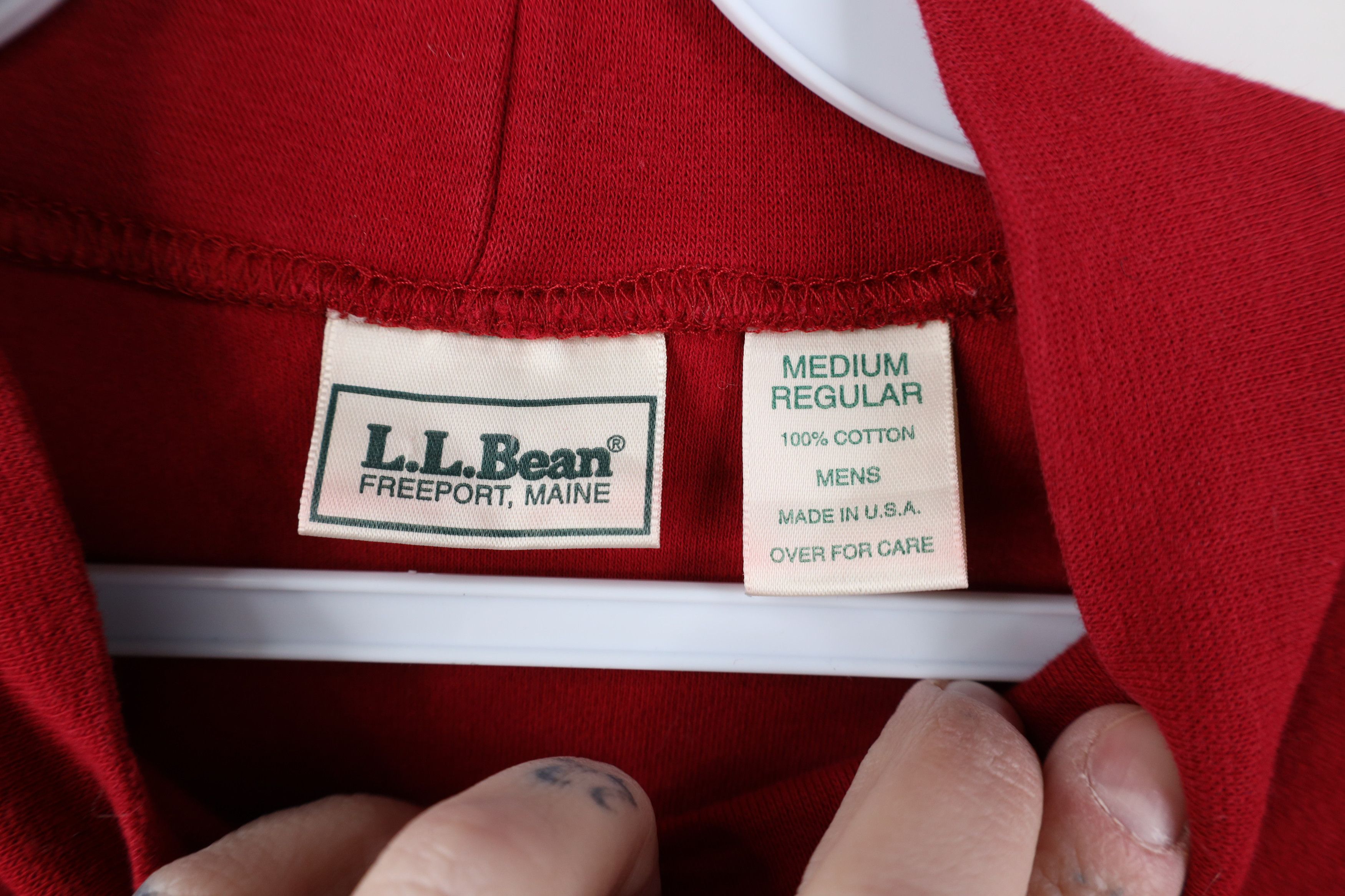 L.L. Bean Vintage 90s LL Bean Mock Neck Long Sleeve T-Shirt Red USA Size US M / EU 48-50 / 2 - 4 Thumbnail