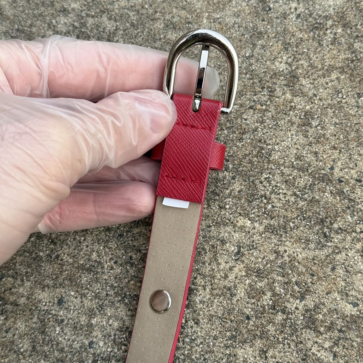 Steve Madden Steve Madden Red Skinny Belt Women’s – Silver Buckle Size ONE SIZE - 5 Thumbnail