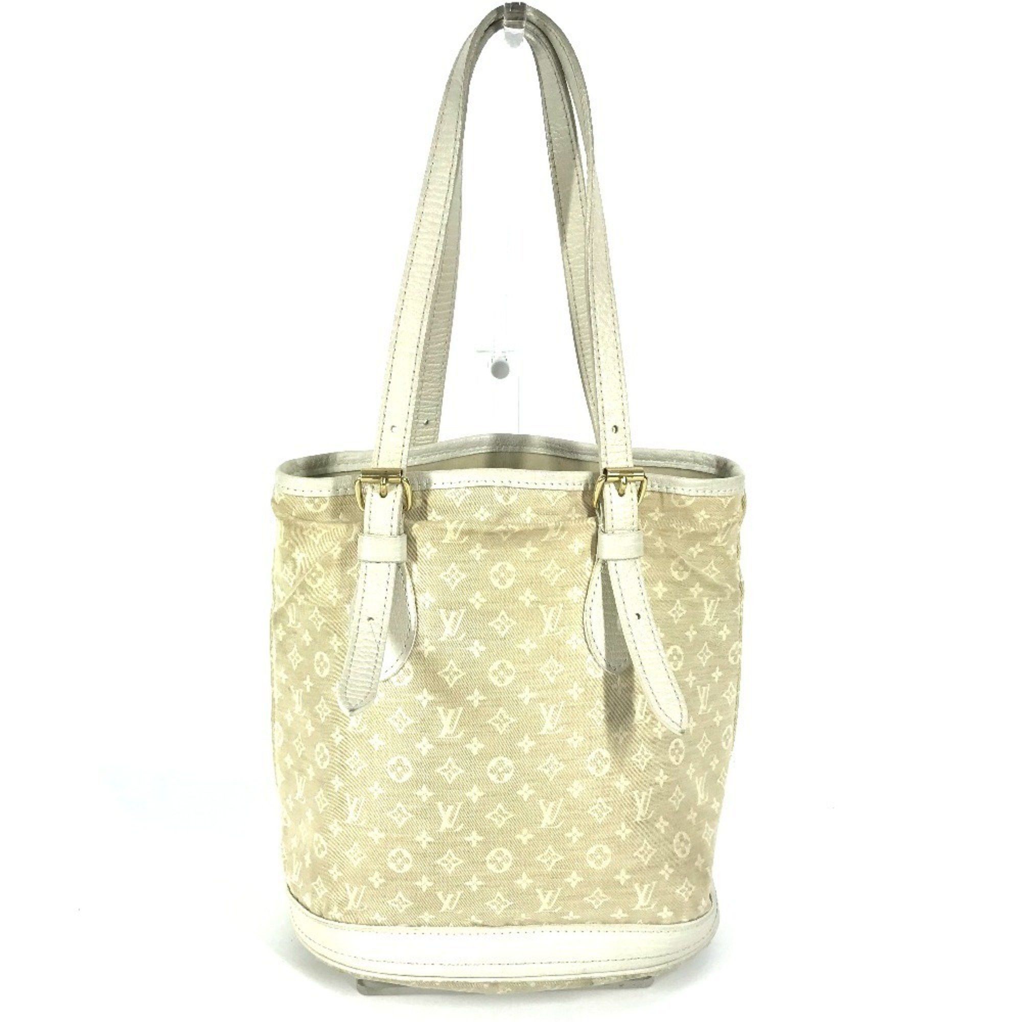 Louis Vuitton M95316 Monogram Minilan Bucket Pm Shoulder Bag Bucket-Shaped Canvas Women's Dune Beige
