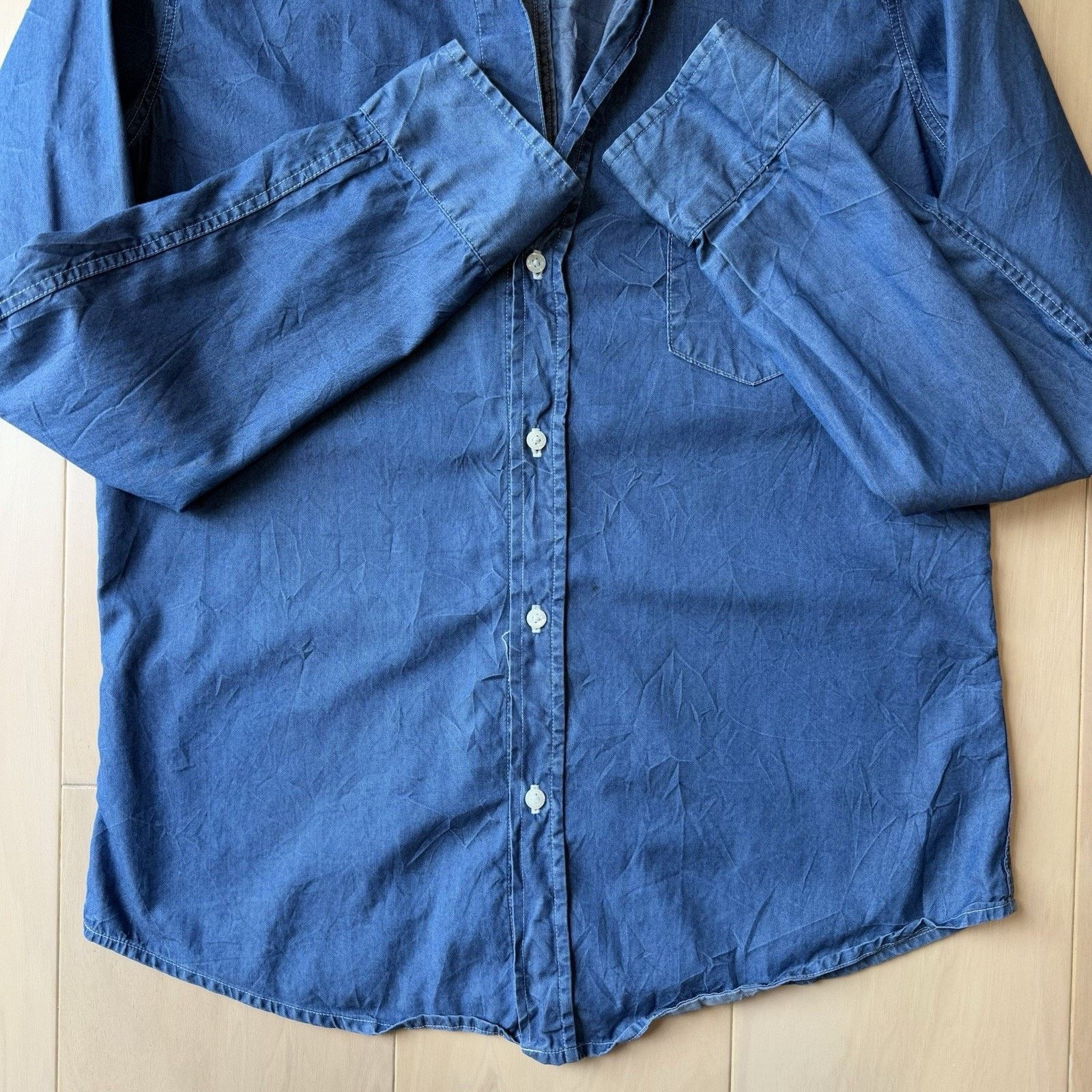 Frank & Eileen Frank & Eileen Shirt M Blue Barry Button Up Woven in Italy Size M / US 6-8 / IT 42-44 - 5 Thumbnail