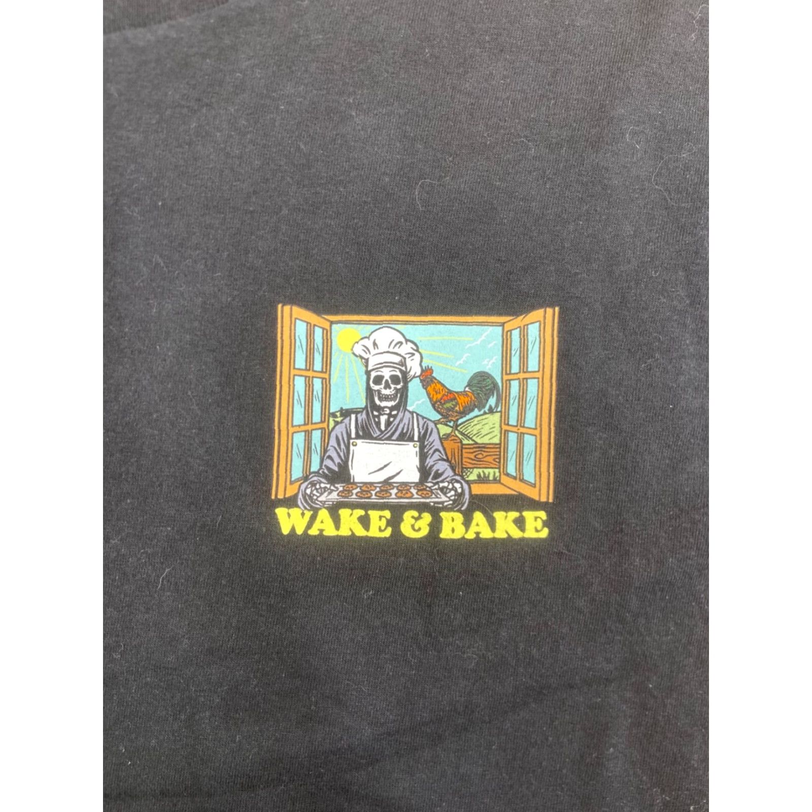 Vintage VINTAGE Last Call Co Graphic T Shirt Wake & Bake 420 Mens L Black Casual #9228 Size US L / EU 52-54 / 3 - 6 Thumbnail