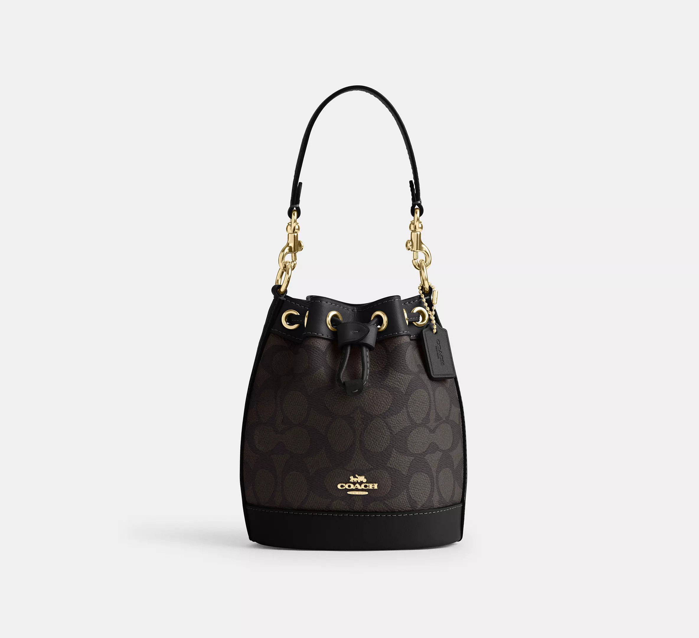 Coach Mini Bucket Bag In Signature Canvas CW299 Size ONE SIZE - 9 Thumbnail