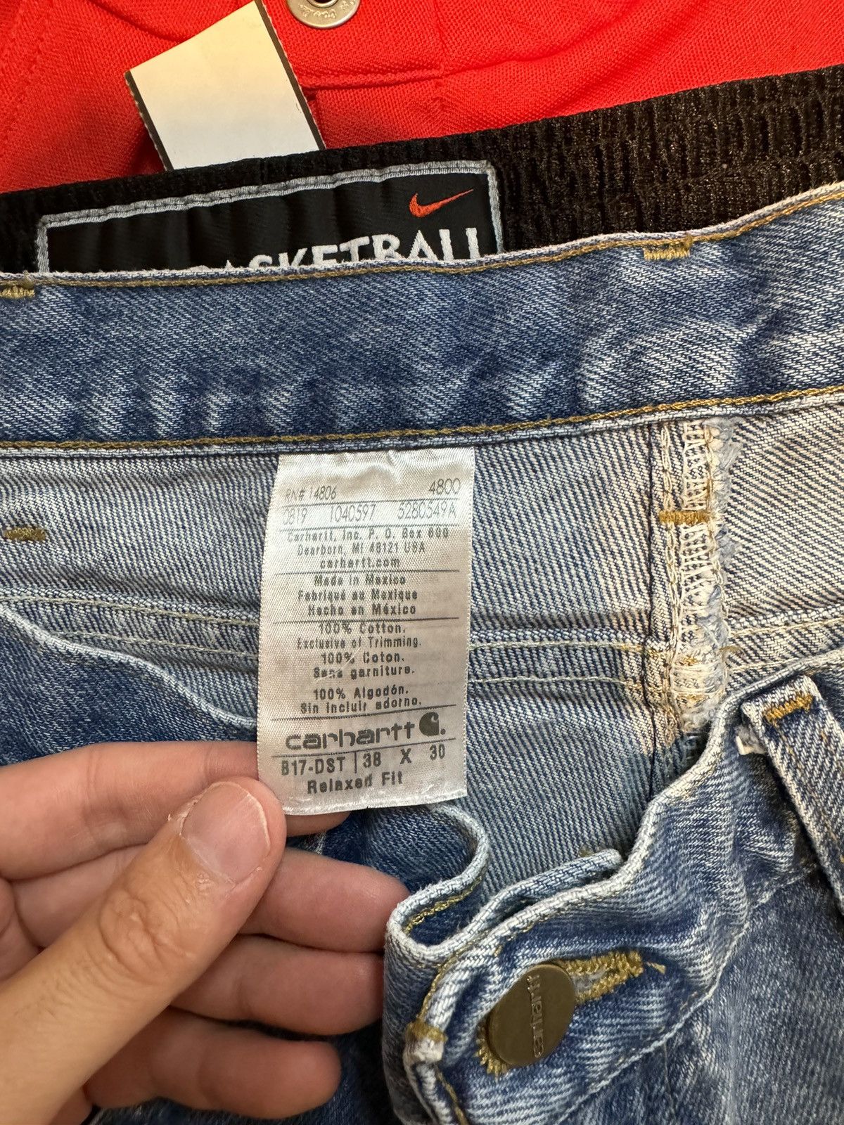 Carhartt Carhartt Jeans Size 38x30 817-DST Blue Denim Relaxed Fit Size US 38 / EU 54 - 7 Thumbnail