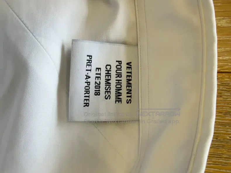 Other Vetements White structural tailoring shirt Size US XS / EU 42 / 0 - 3 Thumbnail